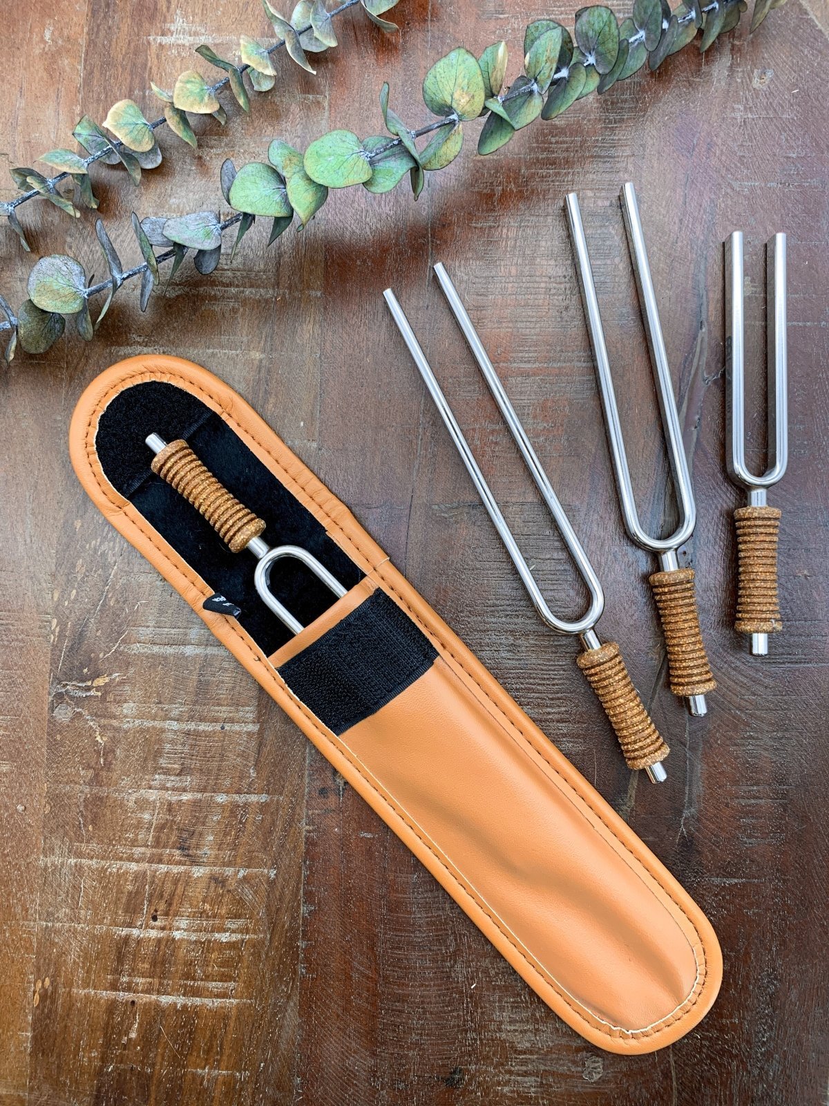 7 Chakra Healing Tuning Fork Set with Travel Case Sound Healing LAB