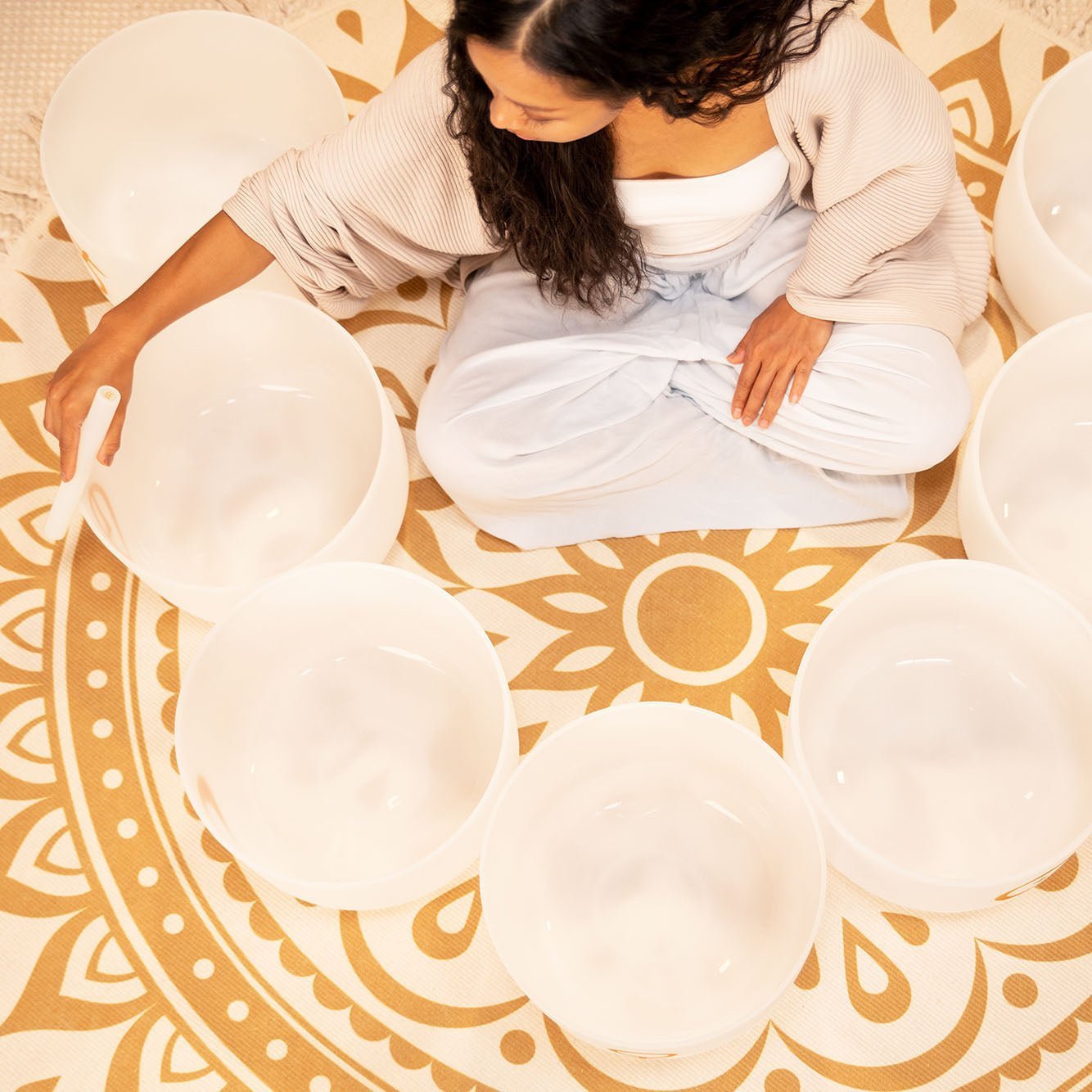 7 Planetary Crystal Singing Bowls - Cosmic Chakra Set Sound Healing LAB