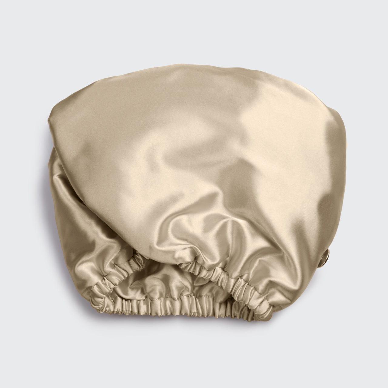 Champagne Satin Wrapped Hair Towel