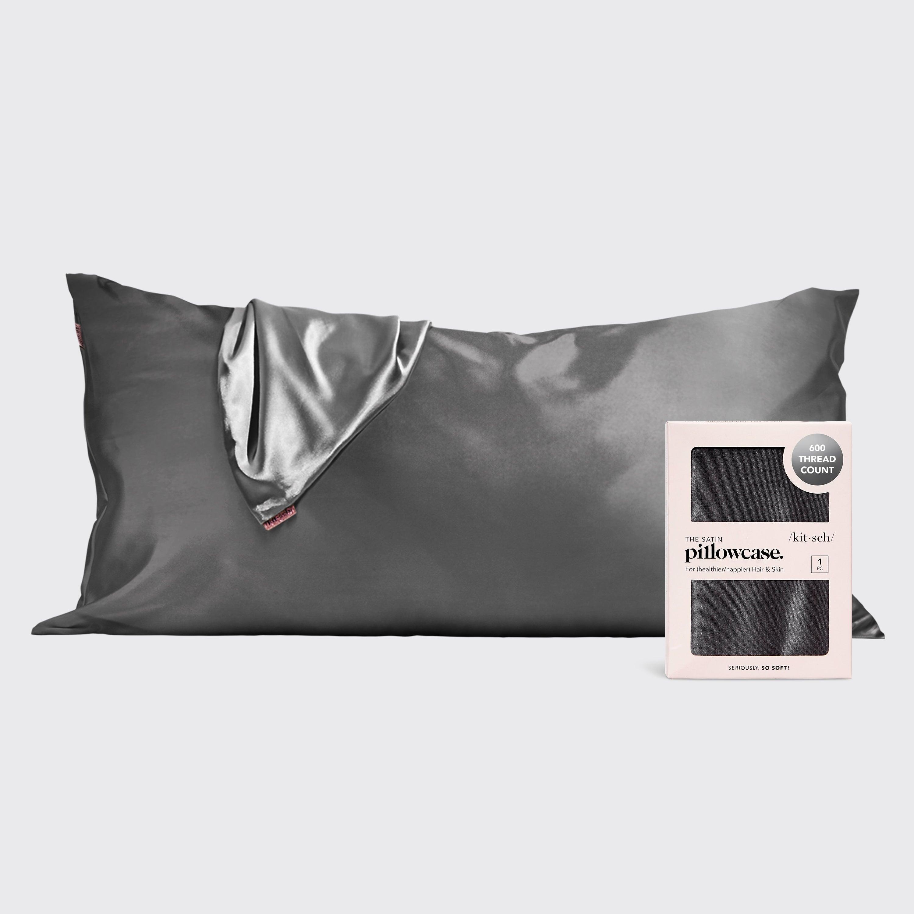 Satin King Pillowcase - Charcoal - Nanaka