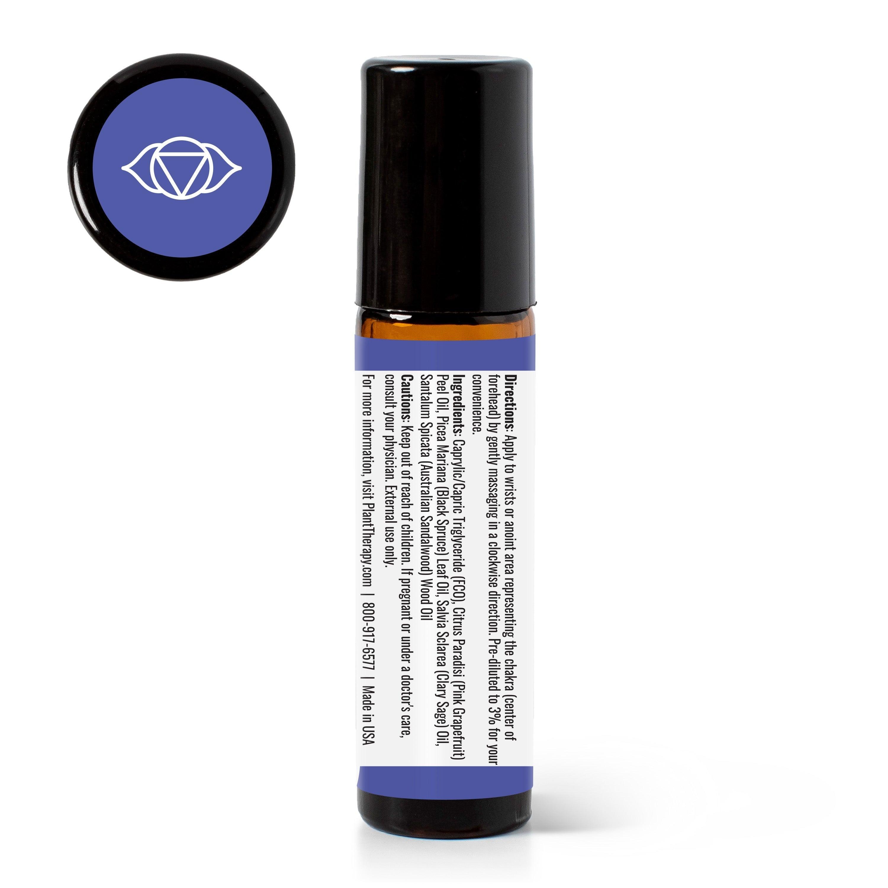 Clear Intuition (Brow Chakra) Pre-Diluted Essential Oil Blend Roll-On 10 mL - Nanaka