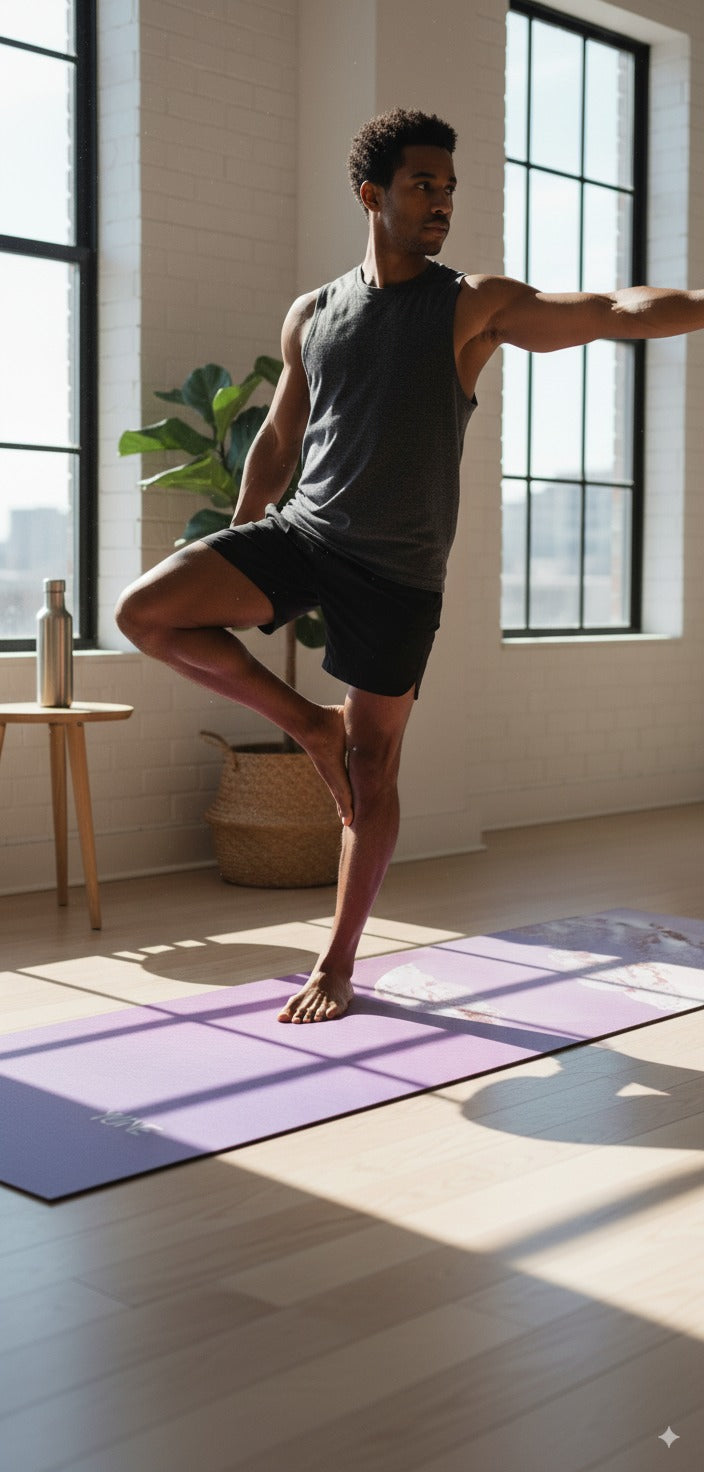 Aspen Yoga Mat – 6mm Eco-Friendly Lavender Non-Slip Mat for Comfort & Stability
