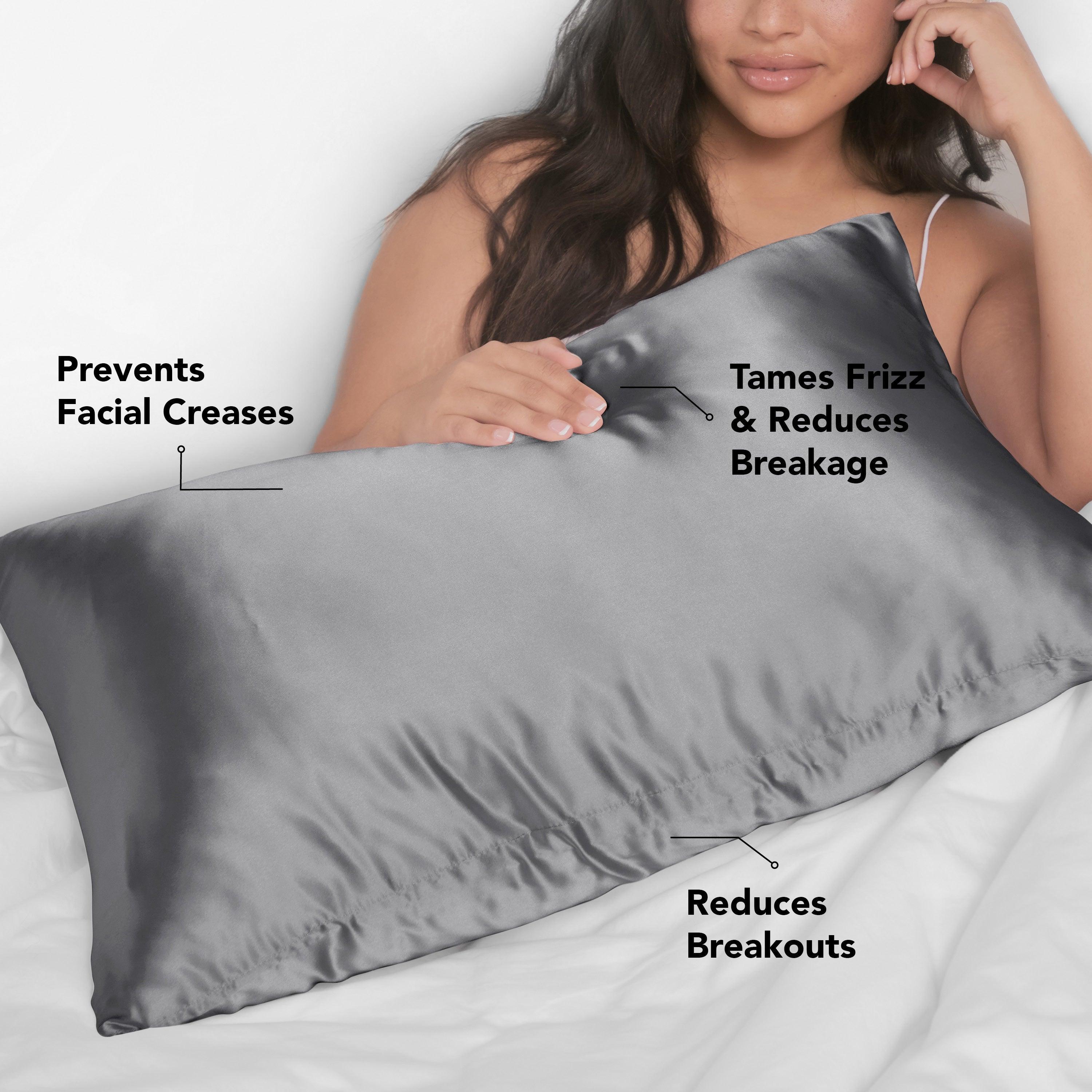 Satin King Pillowcase - Charcoal - Nanaka