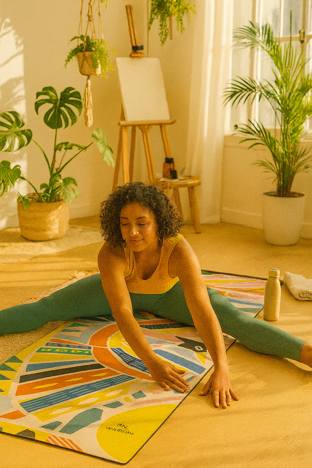 Leah Duncan Bird Yoga Mat – 6mm Eco-Friendly, Artistic Non-Slip Mat for All Yoga Styles