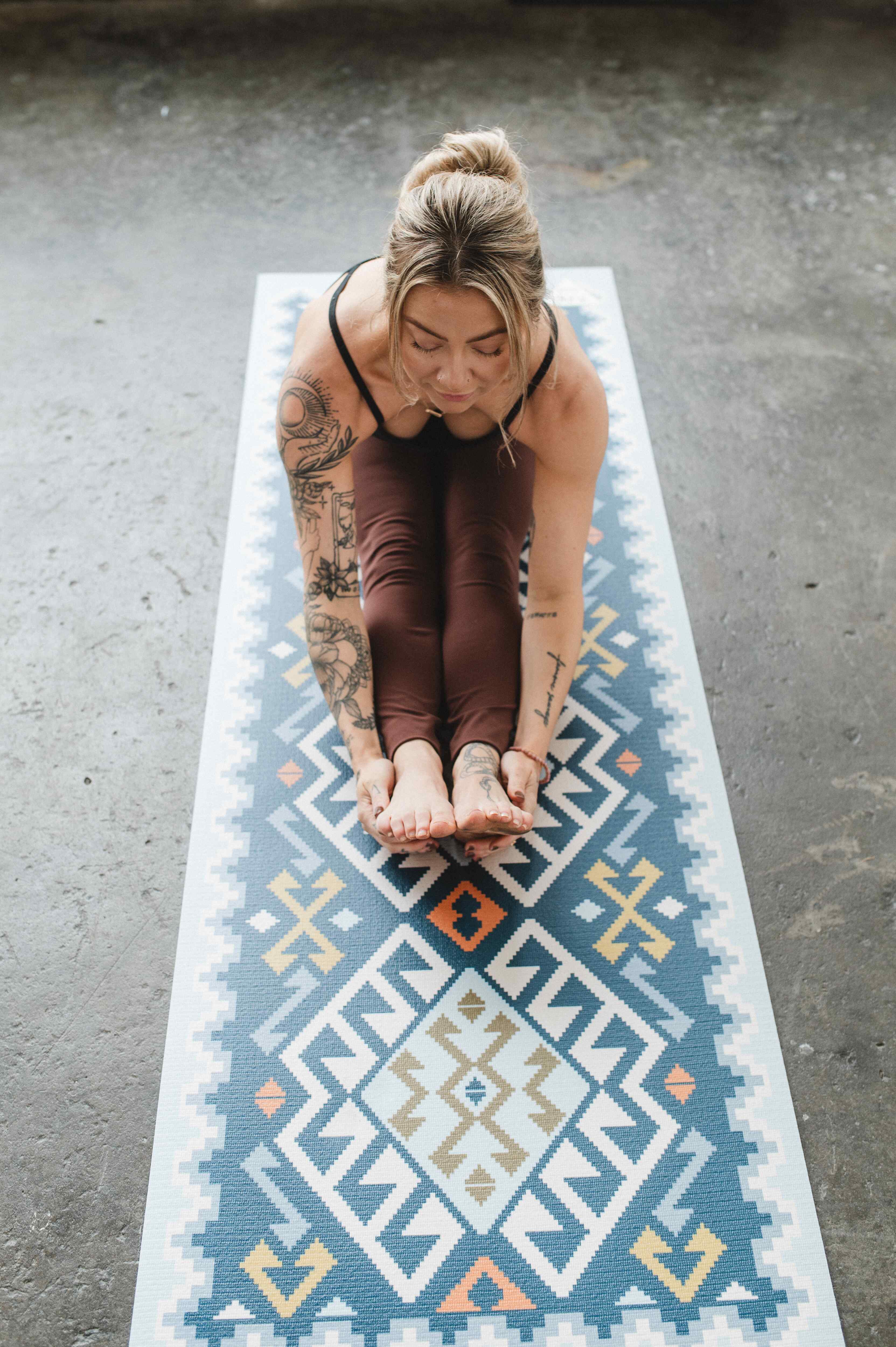 Yoga Mat | 6mm Thick | Blue | Non-Slip | Eco Friendly | Yune Yoga | Moab River