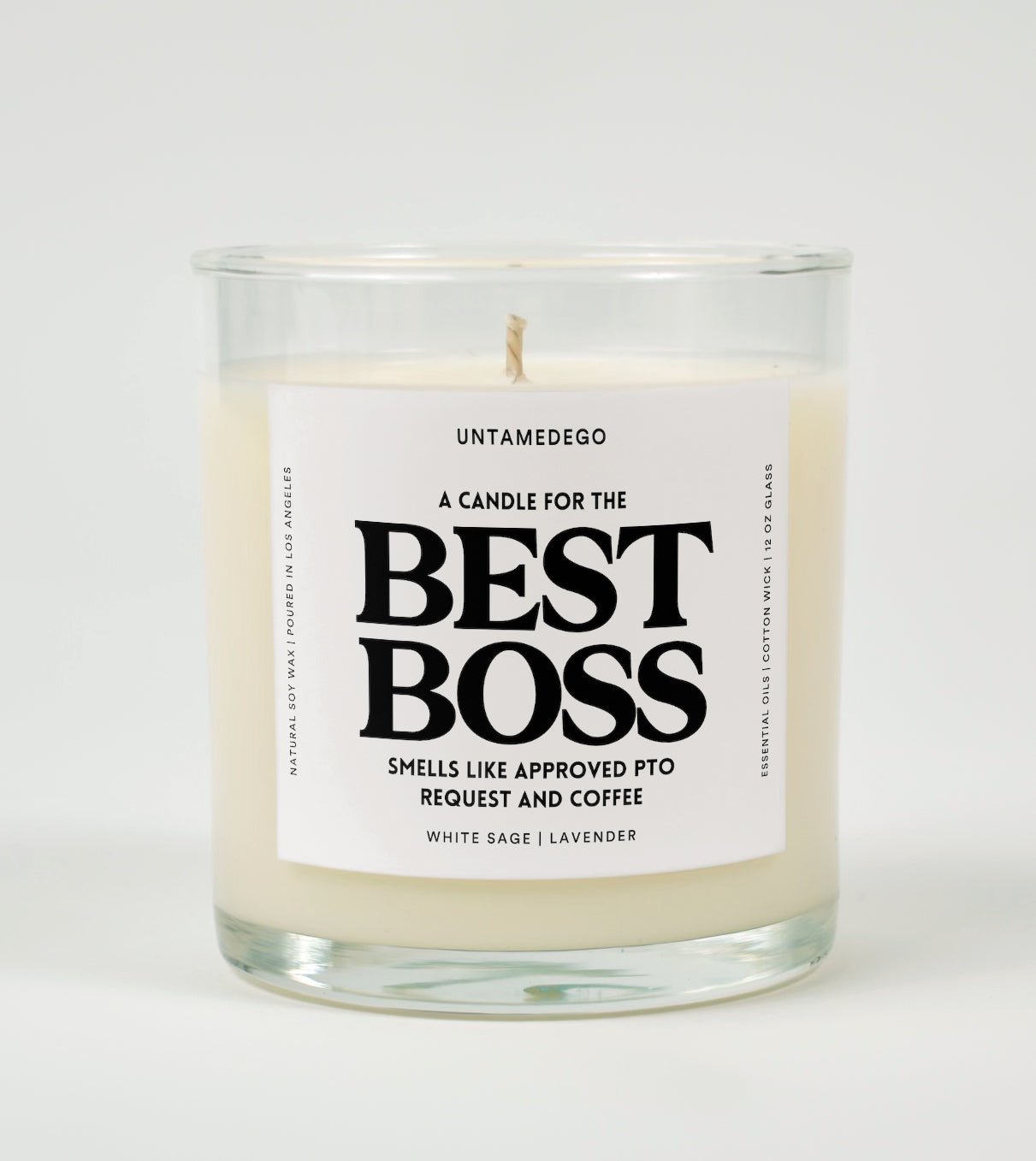 A Candle For My Best Boss Glass Candle UntamedEgo LLC.