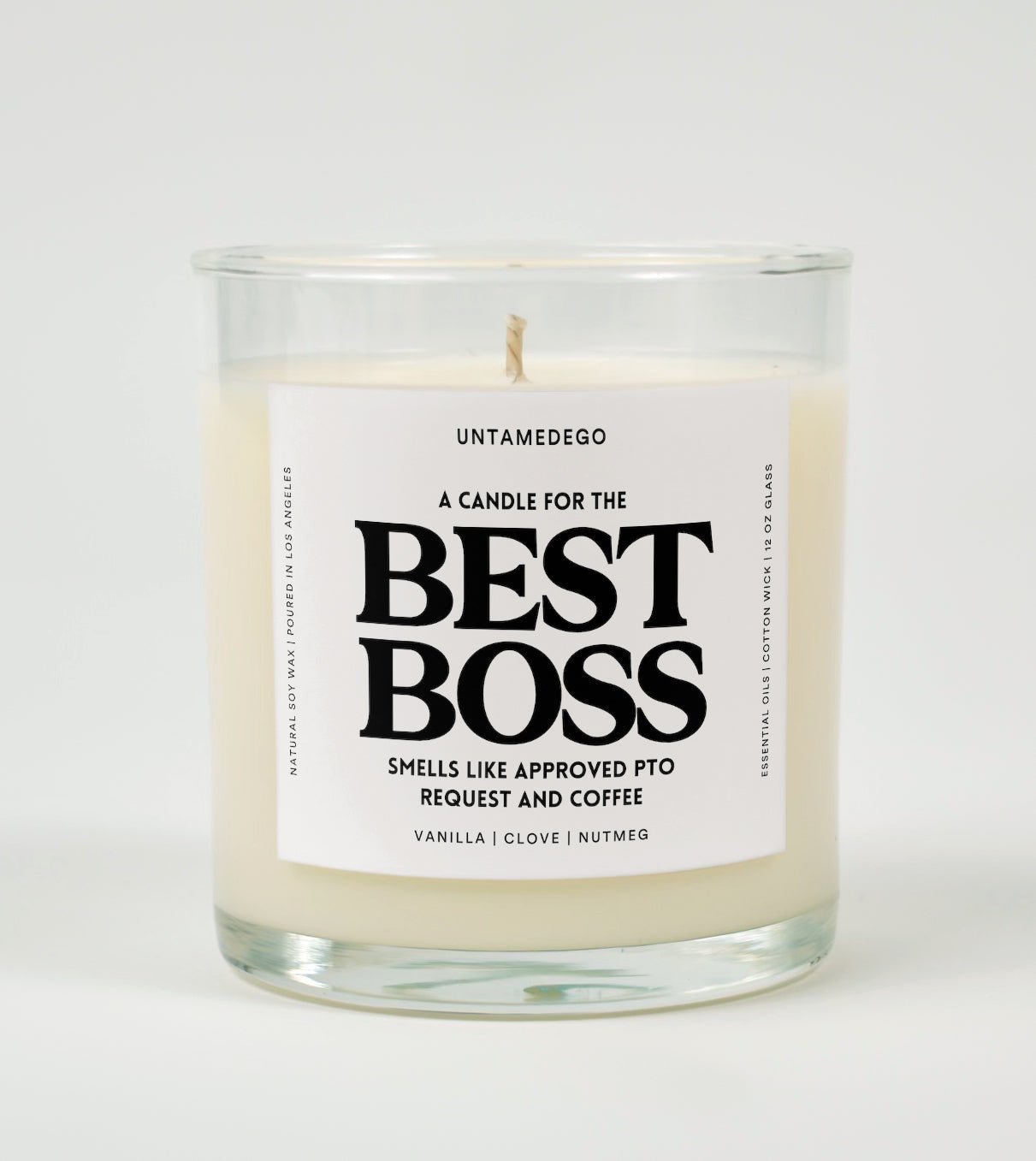 A Candle For My Best Boss Glass Candle UntamedEgo LLC.