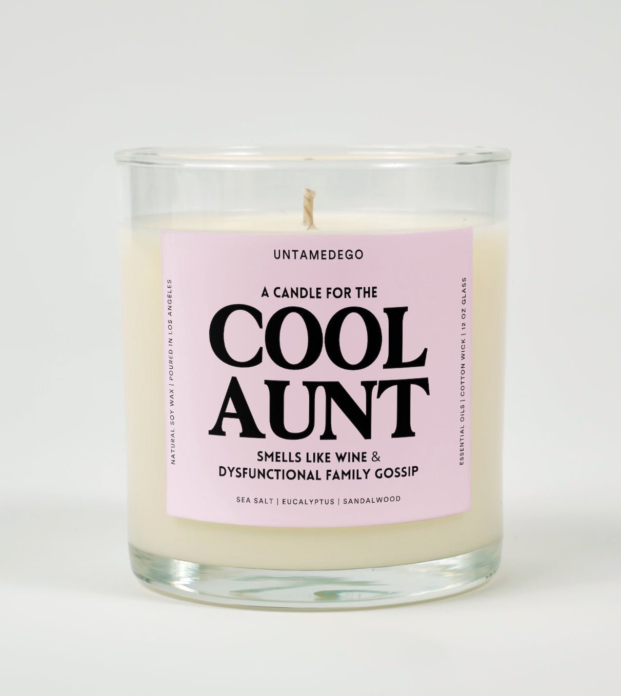 A Candle For The Cool Aunt Glass Candle UntamedEgo LLC.