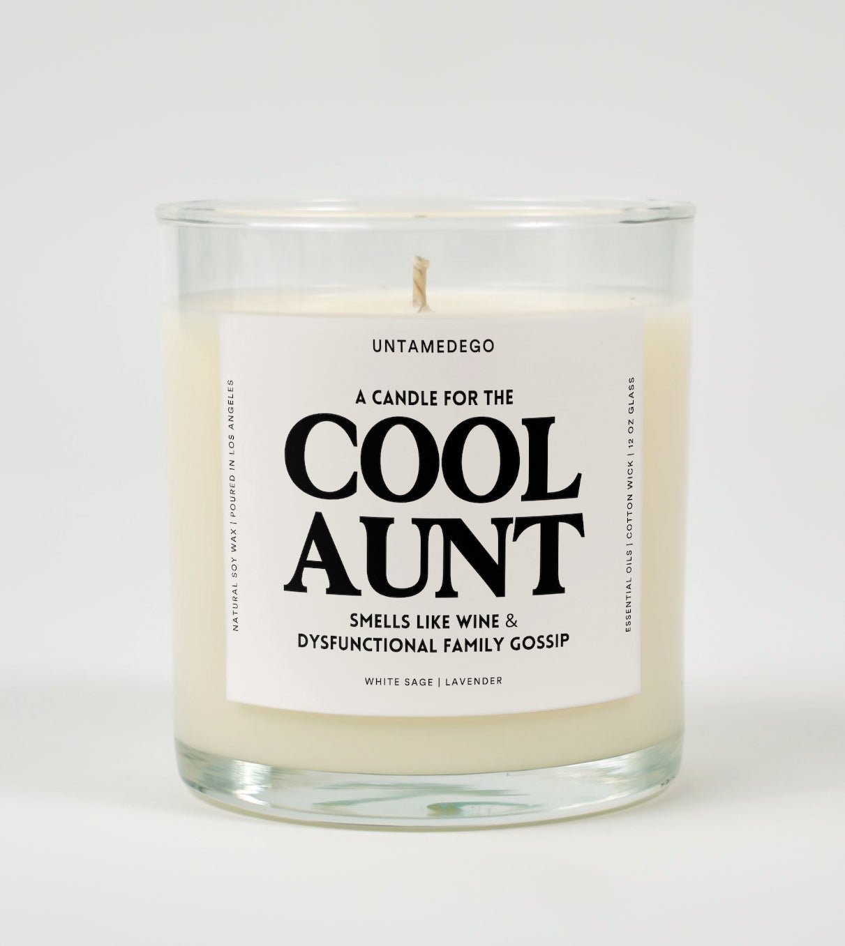 A Candle For The Cool Aunt Glass Candle UntamedEgo LLC.