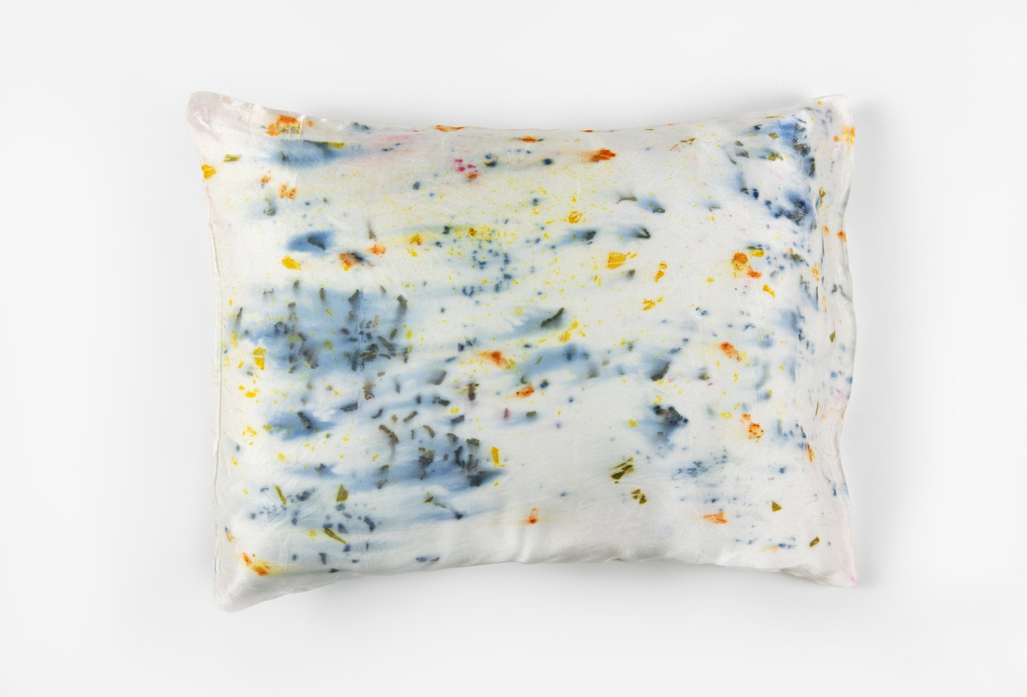 Abstract Botanically Dyed Silk Pillowcase dyekween