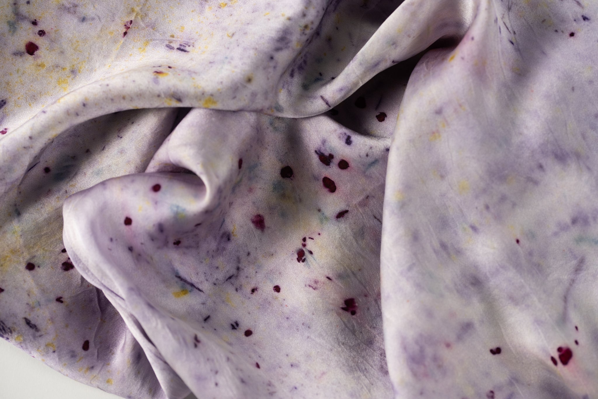 Abstract Botanically Dyed Silk Pillowcase dyekween