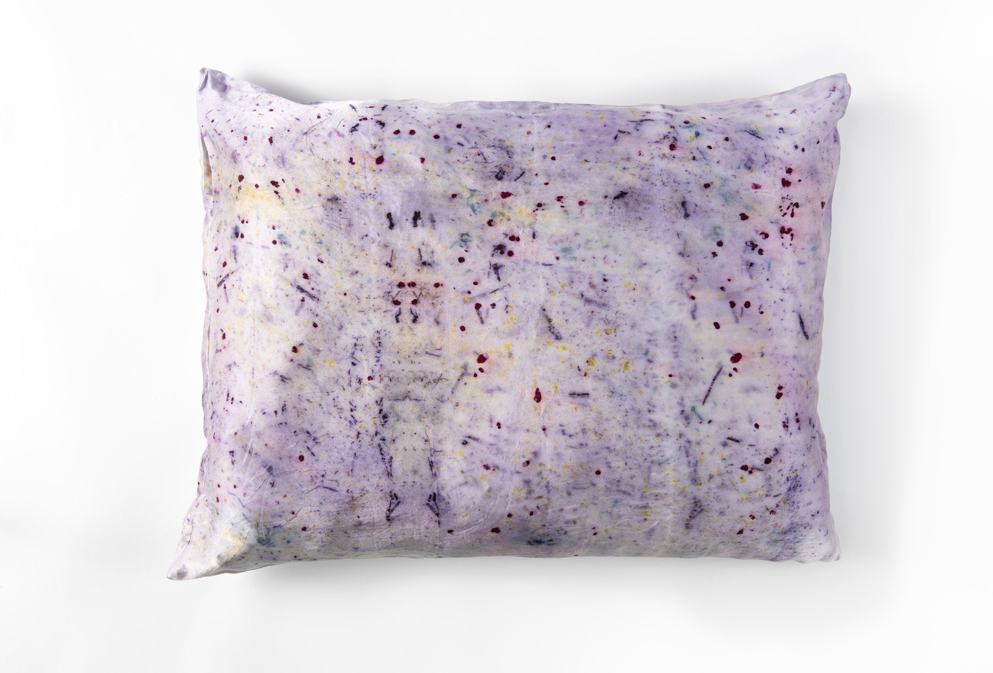 Abstract Botanically Dyed Silk Pillowcase dyekween
