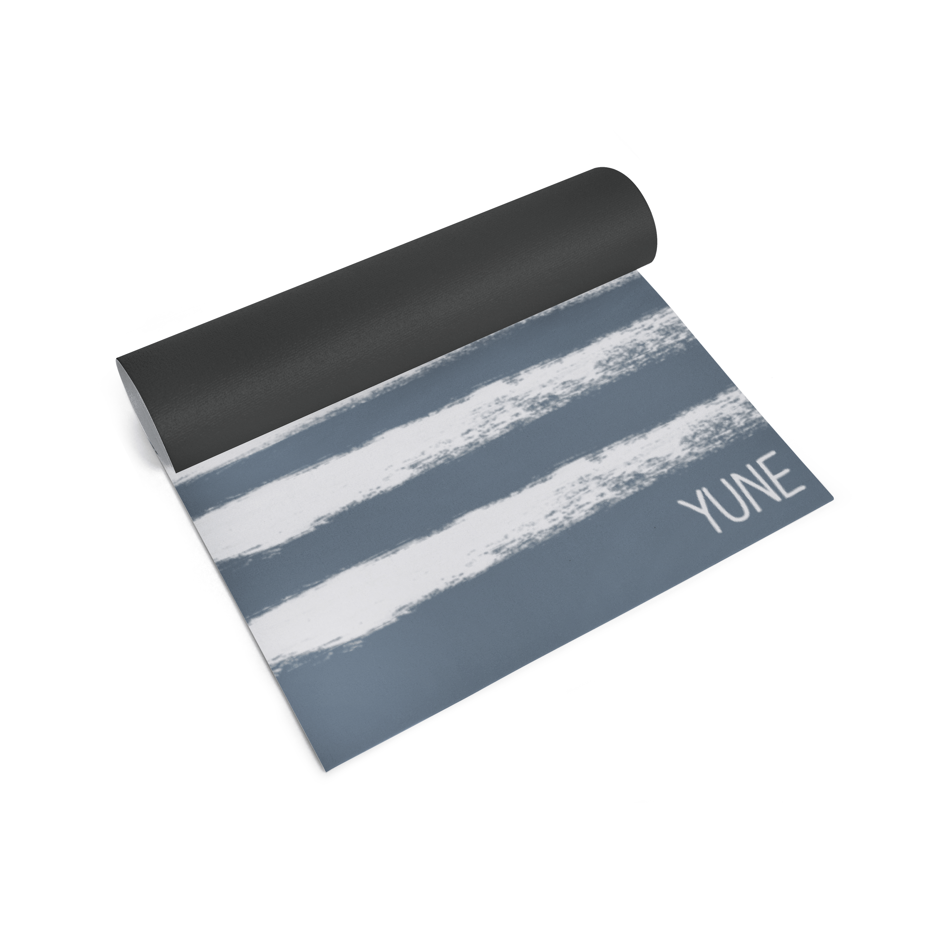 Yoga Mat | 6mm Thick | Blue Striped | Non-Slip | Eco Friendly | Yune Yoga | Fir