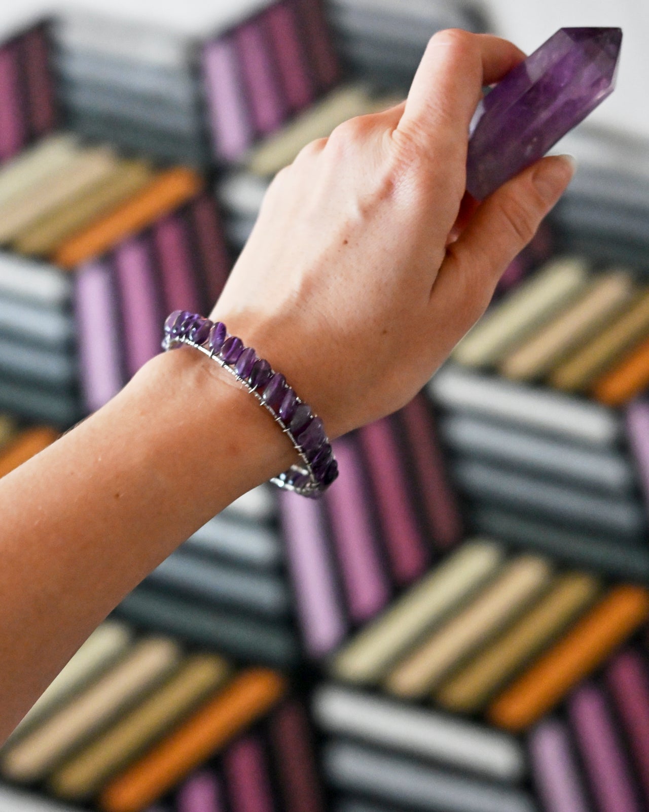 Amethyst Bangle CRYSTALS.COM