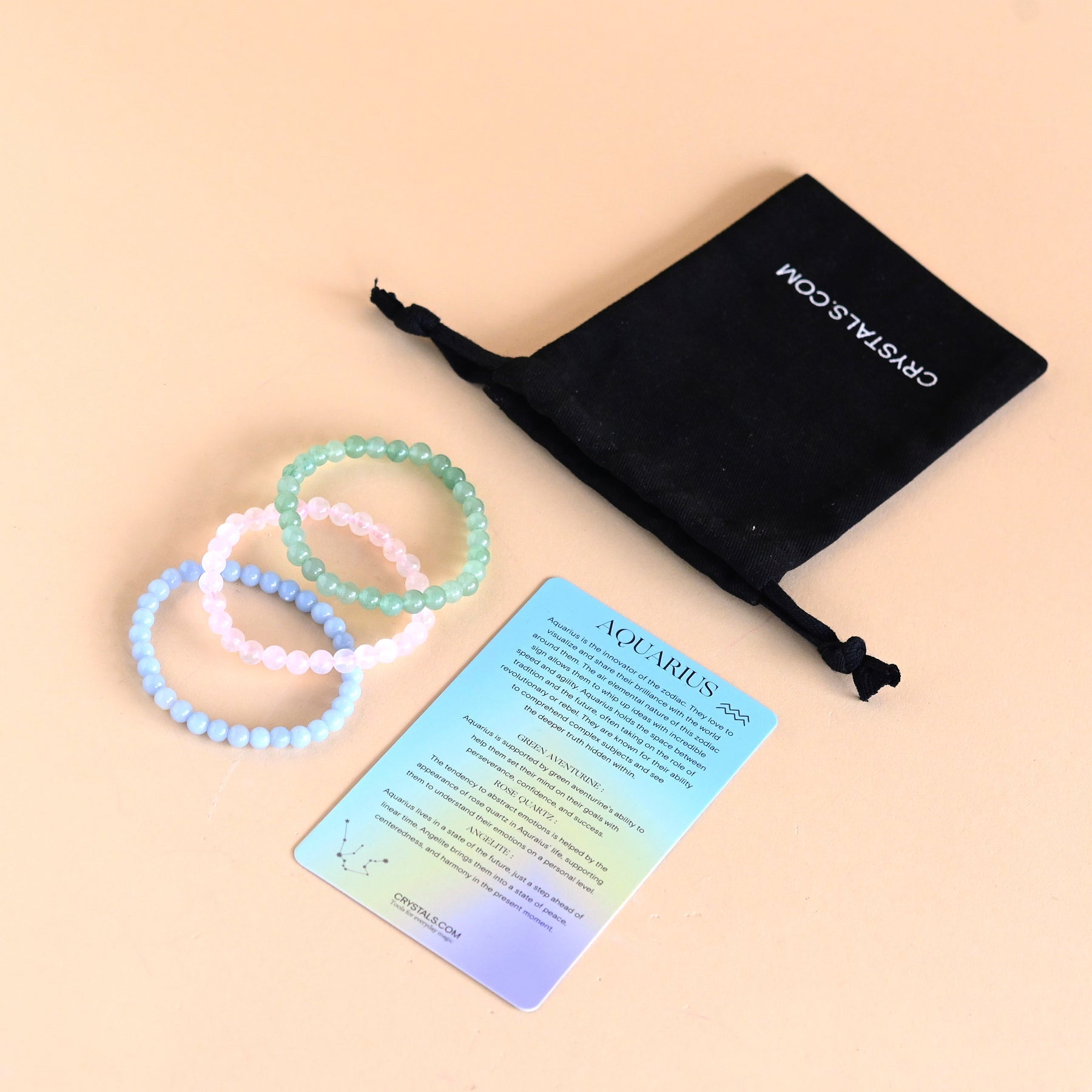 Aquarius Bracelet Trio CRYSTALS.COM