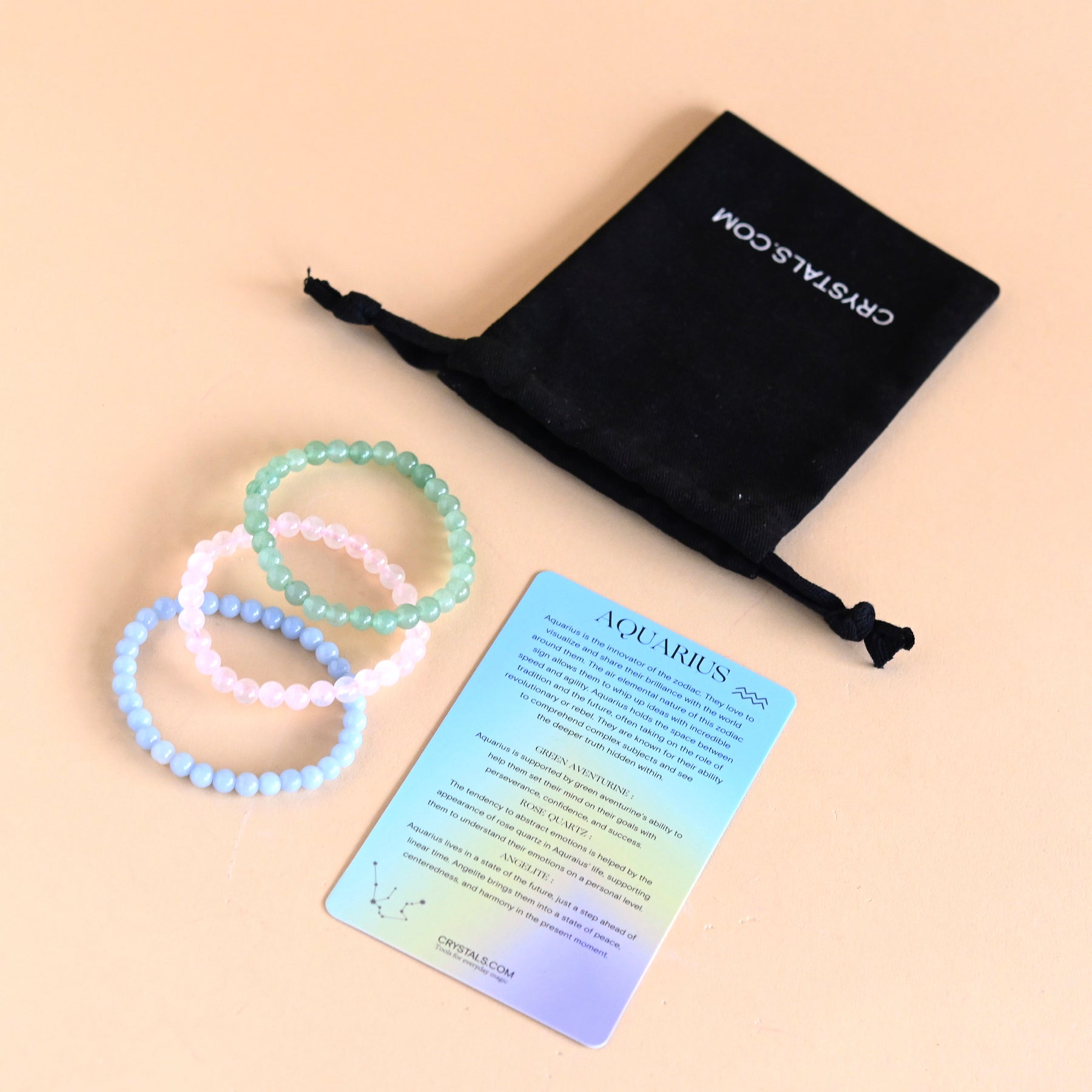 Aquarius Bracelet Trio CRYSTALS.COM