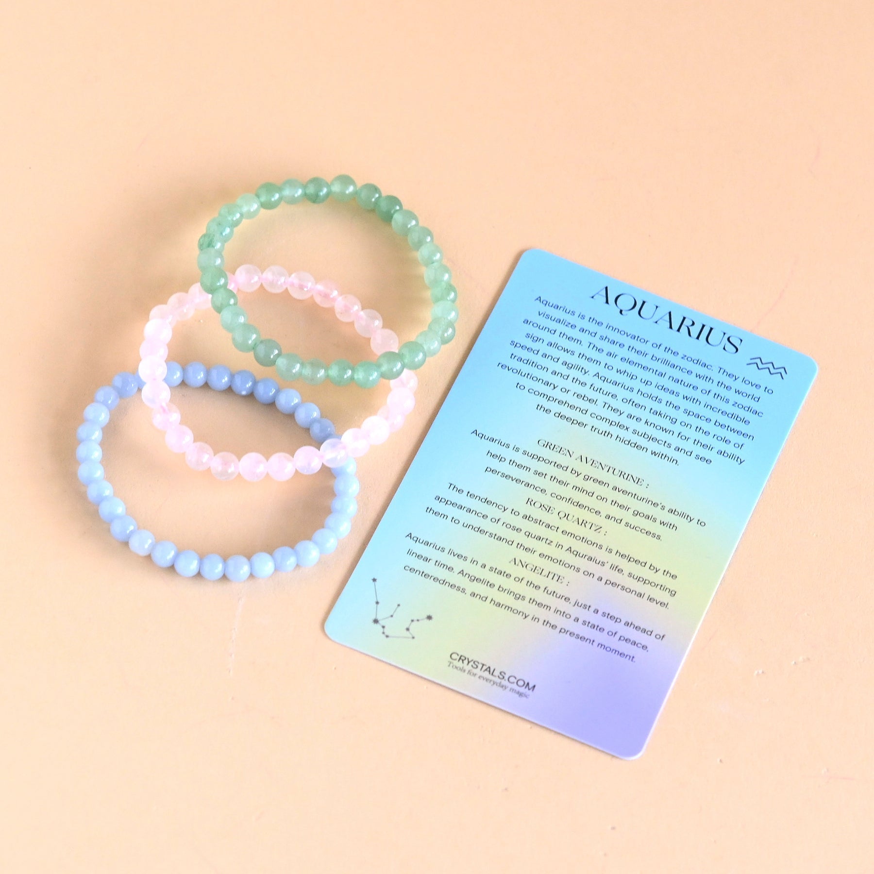 Aquarius Bracelet Trio CRYSTALS.COM