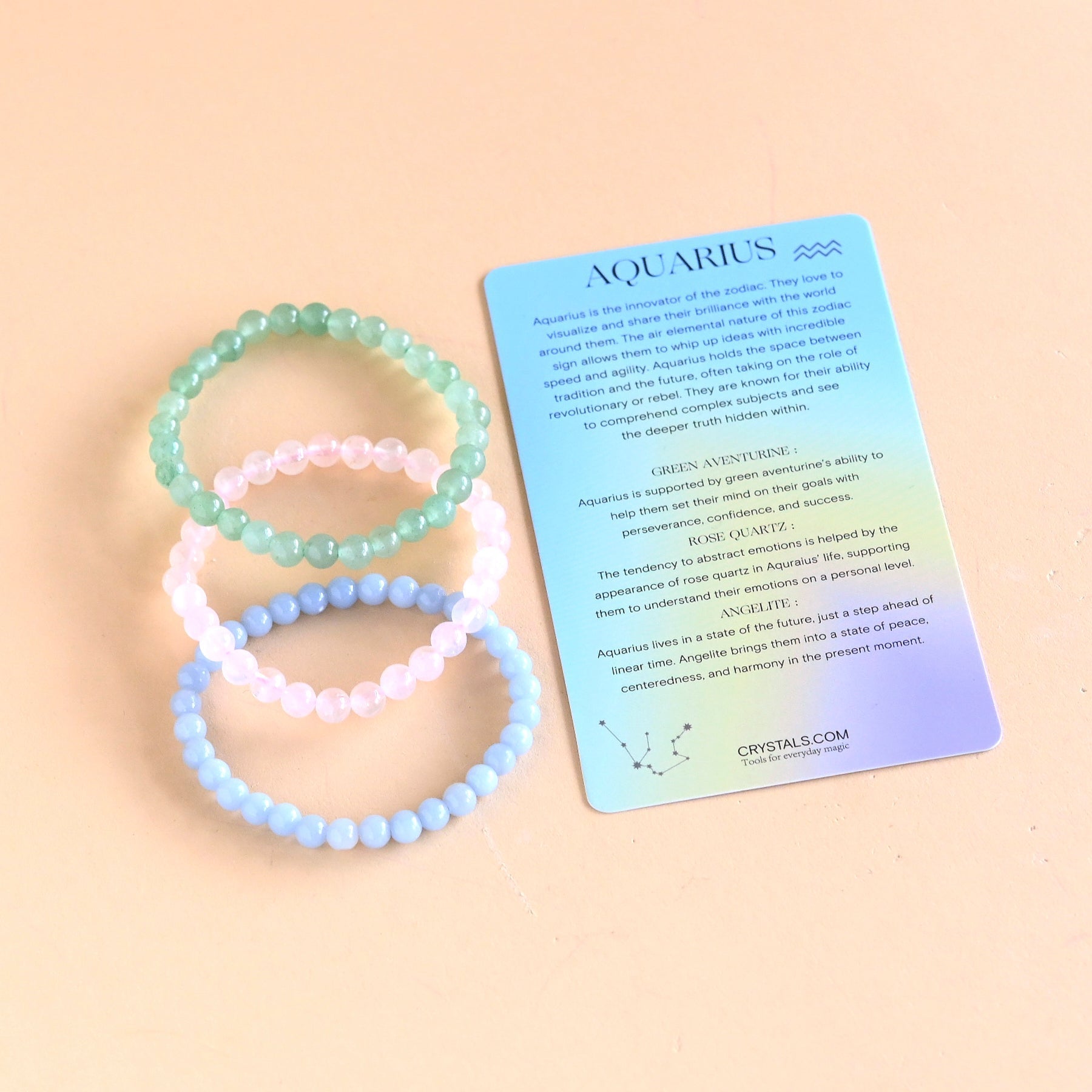 Aquarius Bracelet Trio CRYSTALS.COM