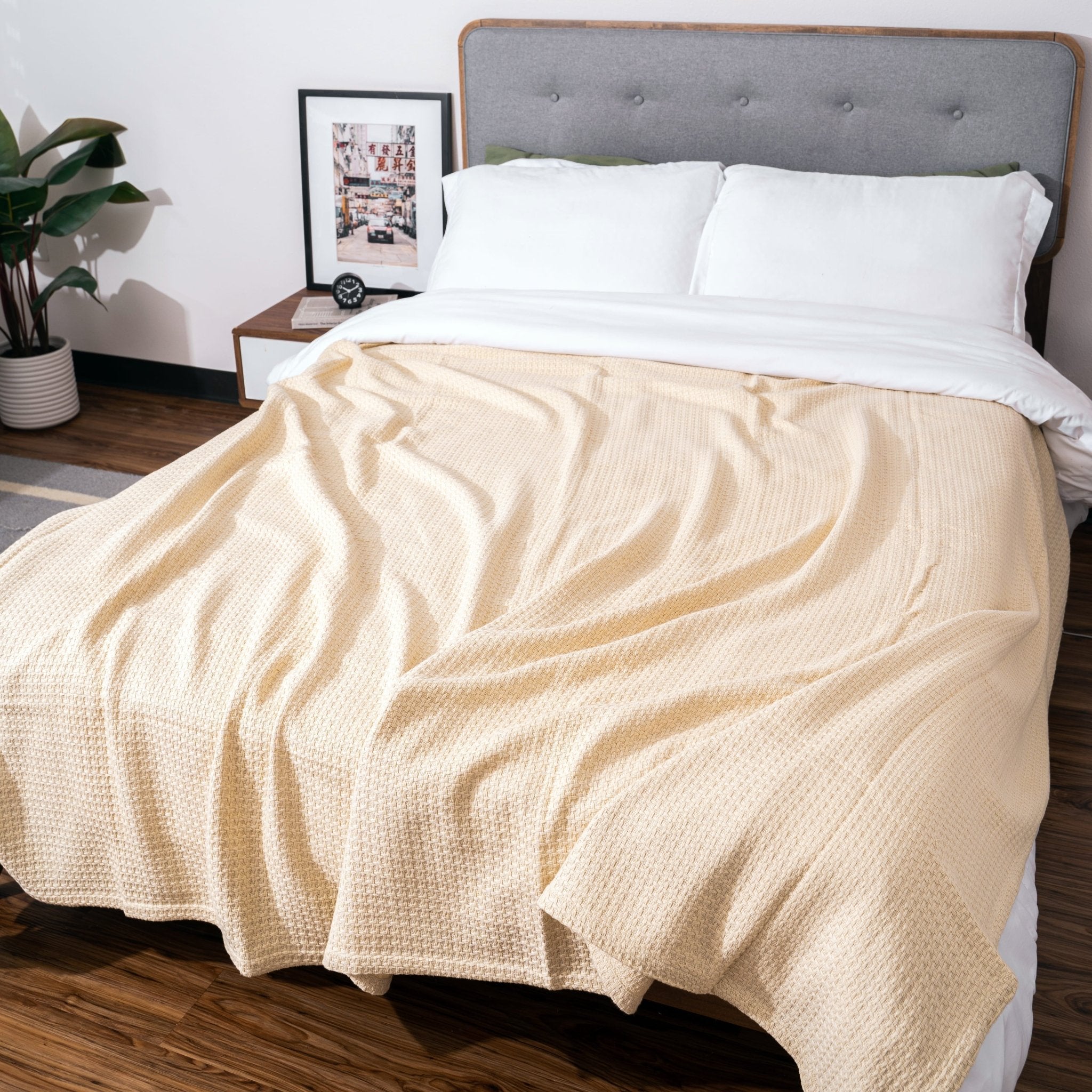 Basket Weave Blanket Organic Cotton Mart