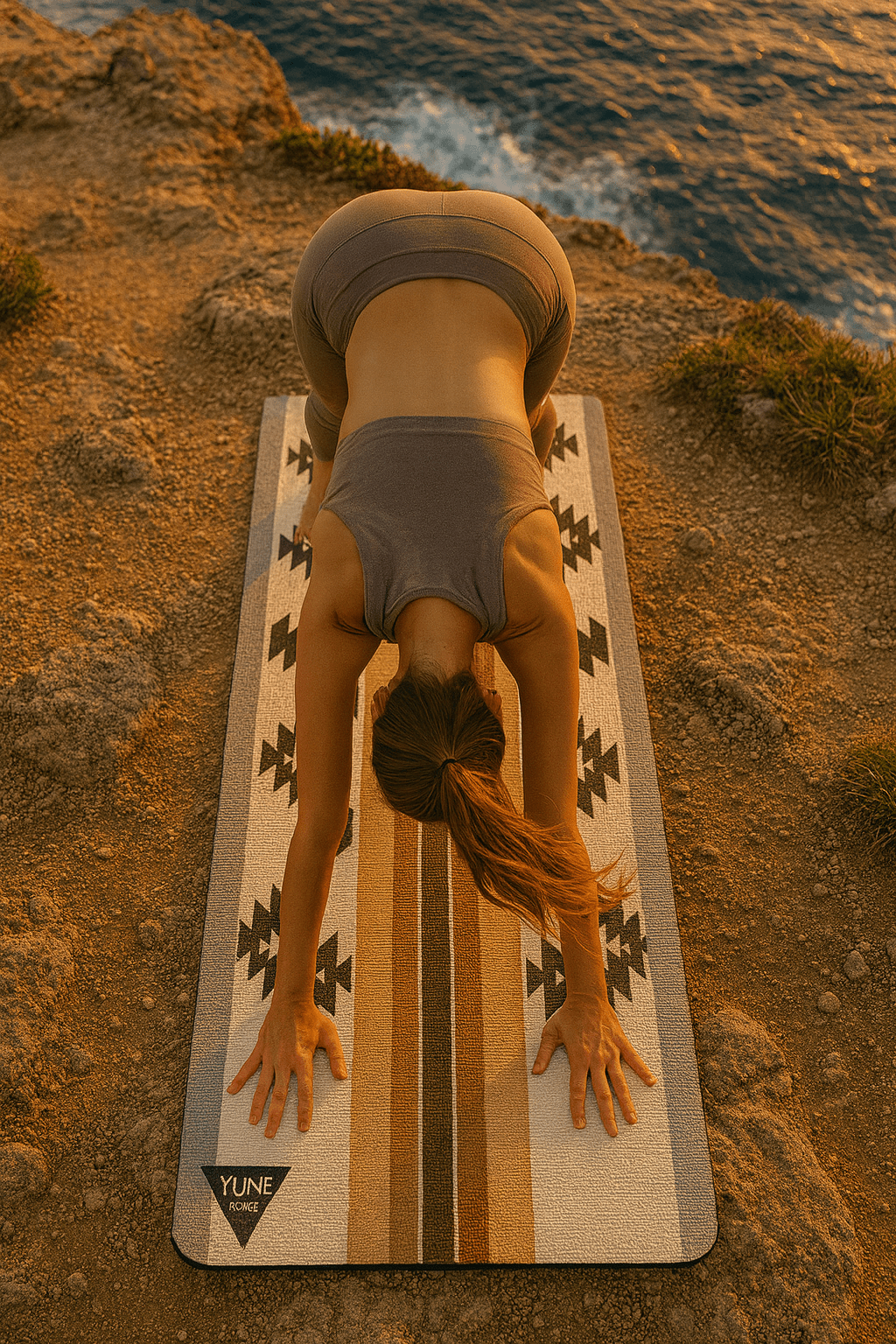 Bear Creek Sand Yoga Mat – 6 mm Extra Thick, Double - Sided Non - Slip, Eco - Friendly PER with Neutral Sand Tone Design | Yune Yoga Yune Yoga