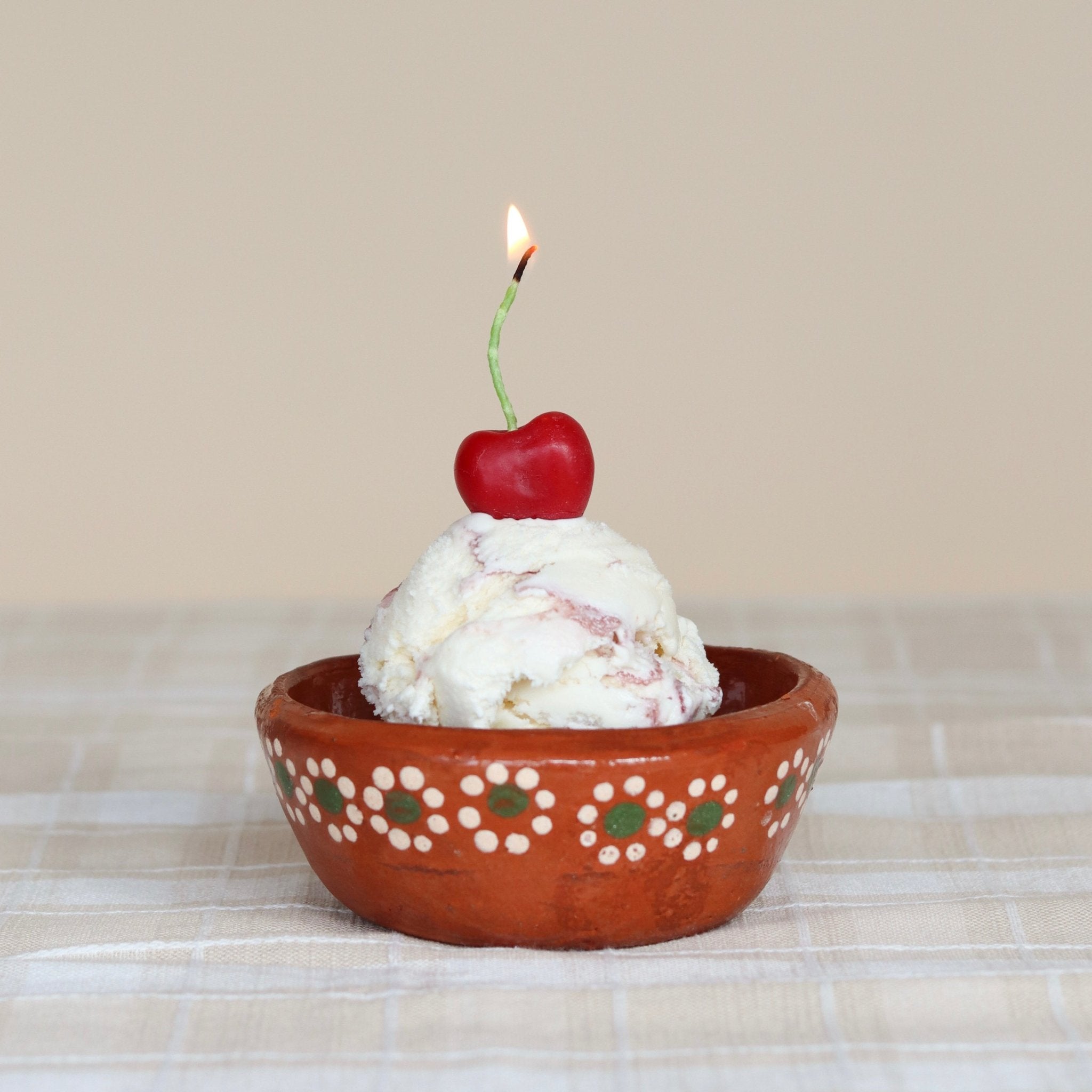 Beeswax Cherry Birthday Candles Happy Organics