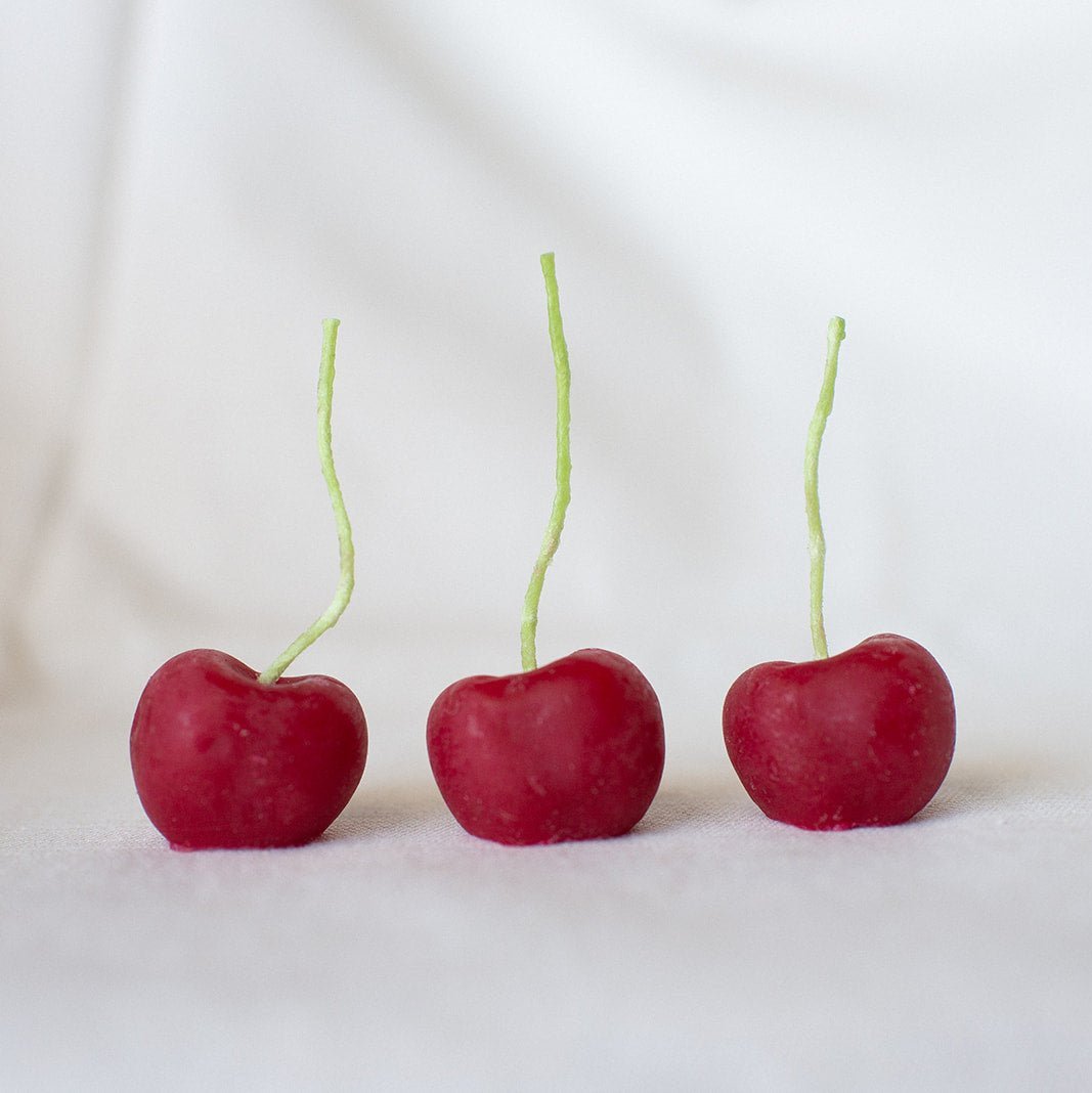 Beeswax Cherry Birthday Candles Happy Organics