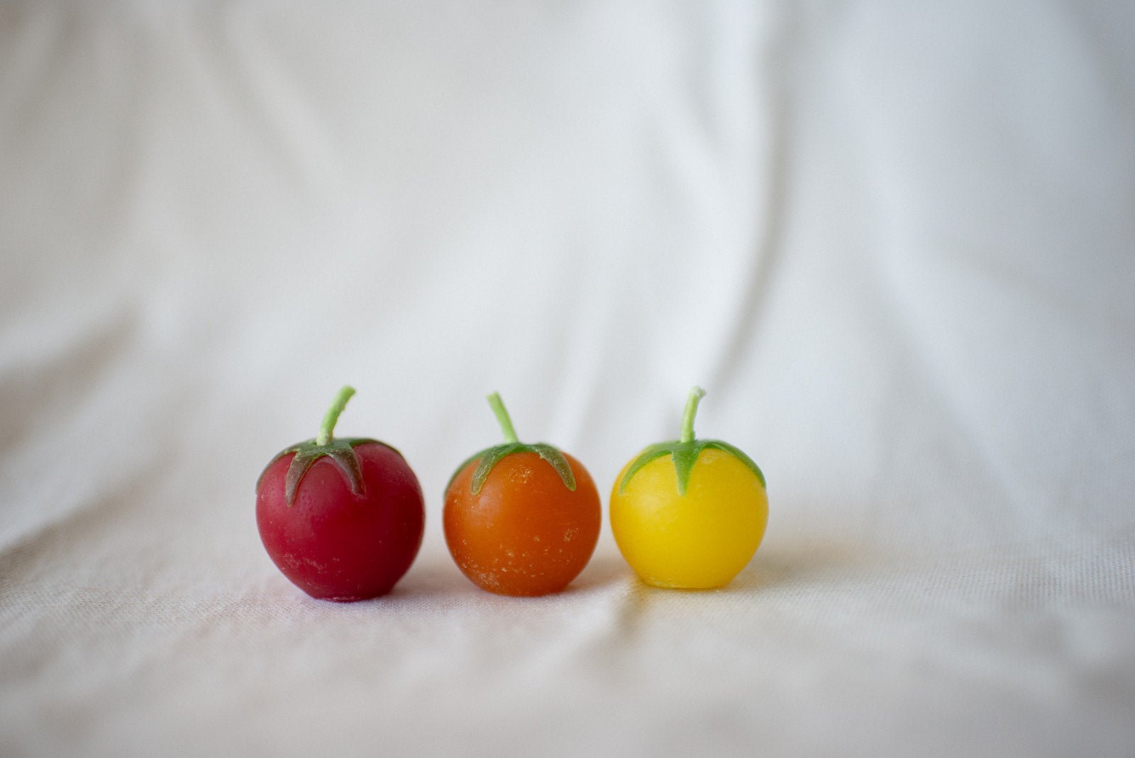 Beeswax Cherry Tomato Birthday Candles (8) Happy Organics