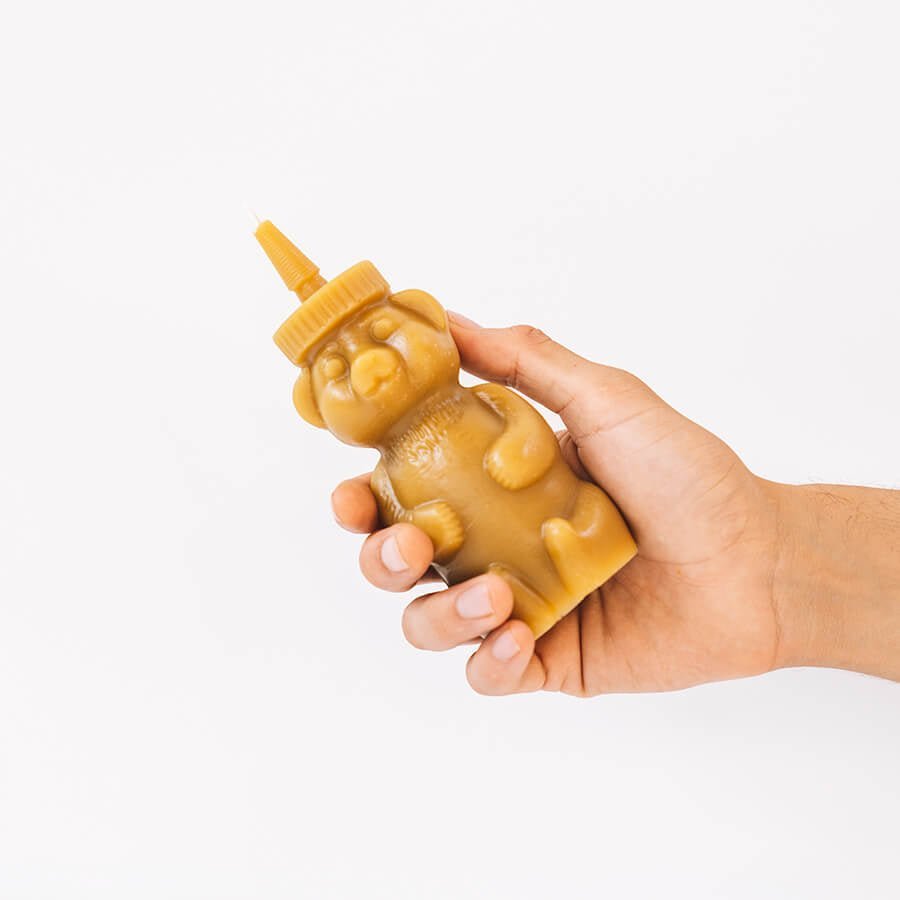 BEESWAX HONEY BEAR CANDLE Happy Organics