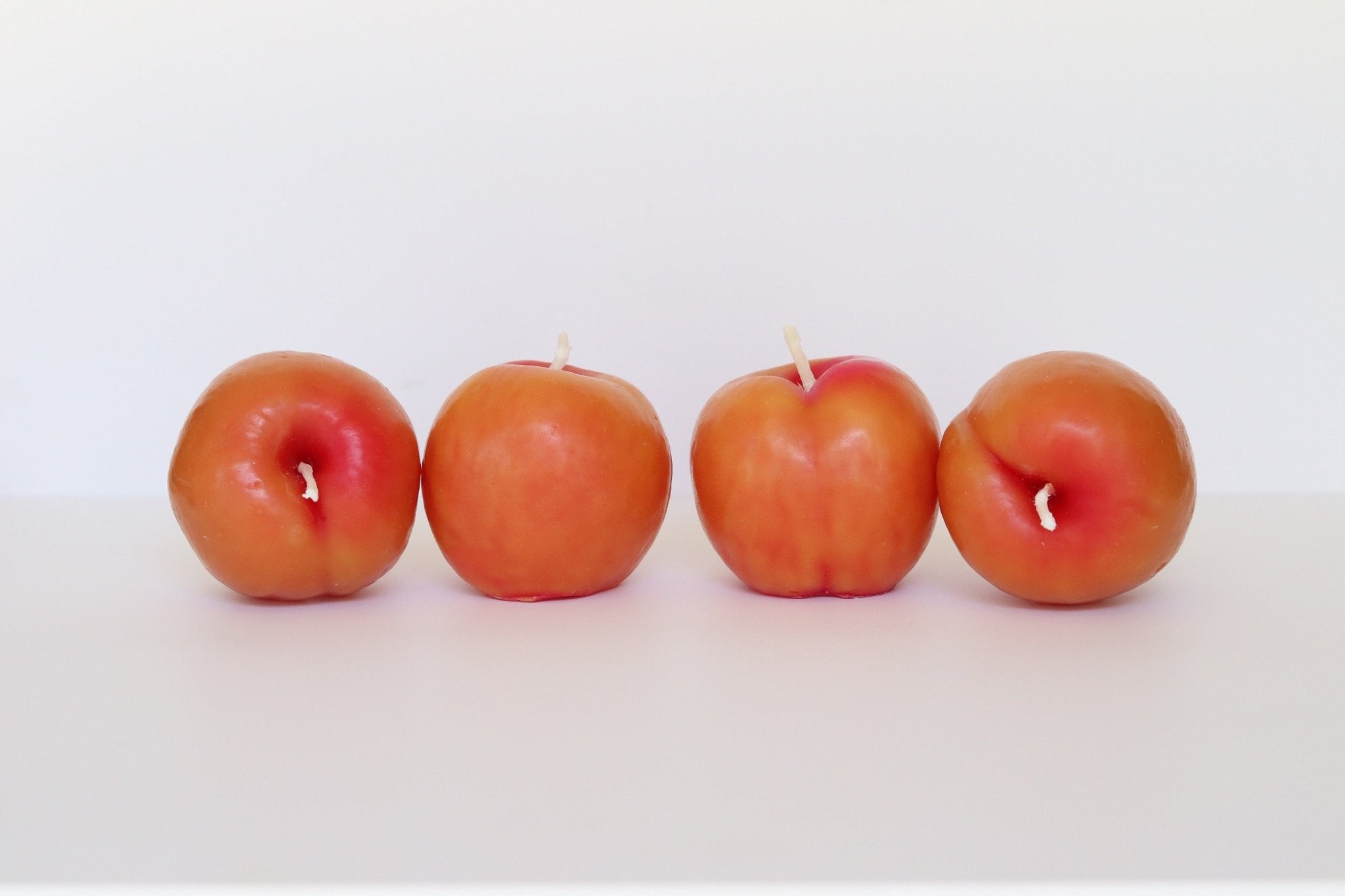 BEESWAX YELLOW PEACHES CANDLES - SET OF 4 Happy Organics