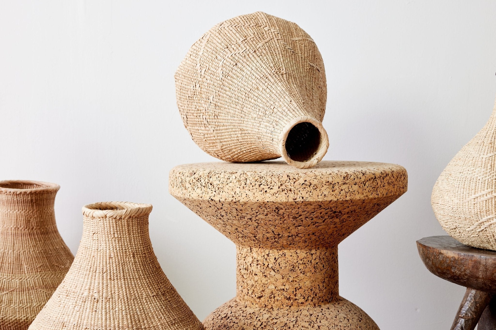 Binga Nongo Natural Woven Gourd Basket Kanju Interiors