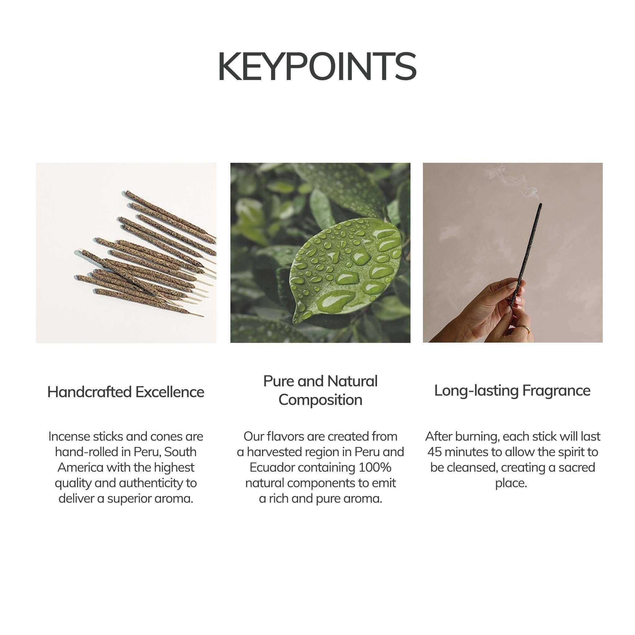 Black Copal Incense Sticks – 7 Hand - Rolled Sticks from Peru CEDAR AND MYRRH