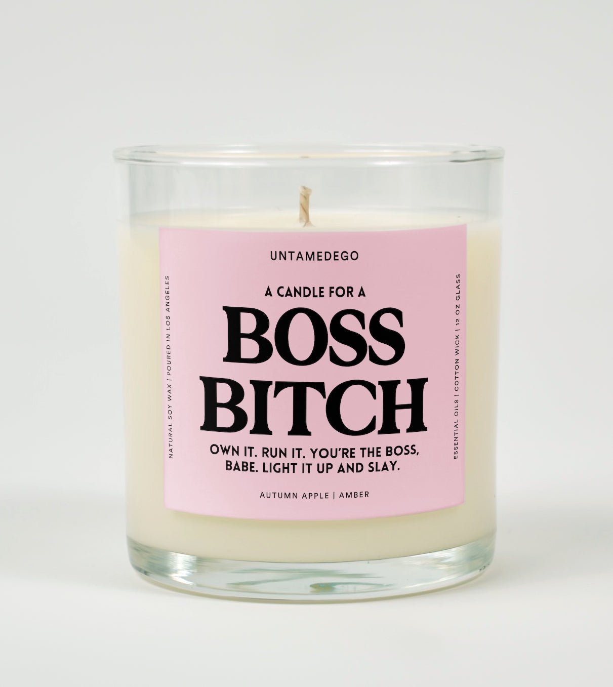 Boss Bitch Glass Candle UntamedEgo LLC.
