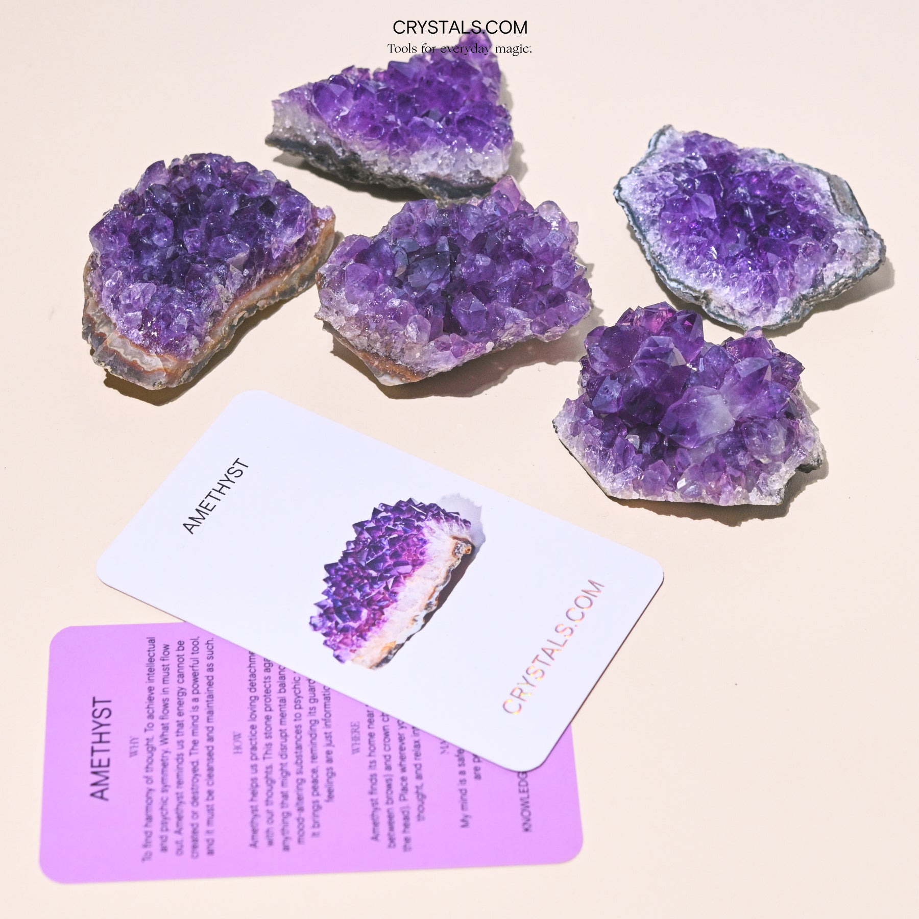 Brazilian Amethyst Cluster CRYSTALS.COM