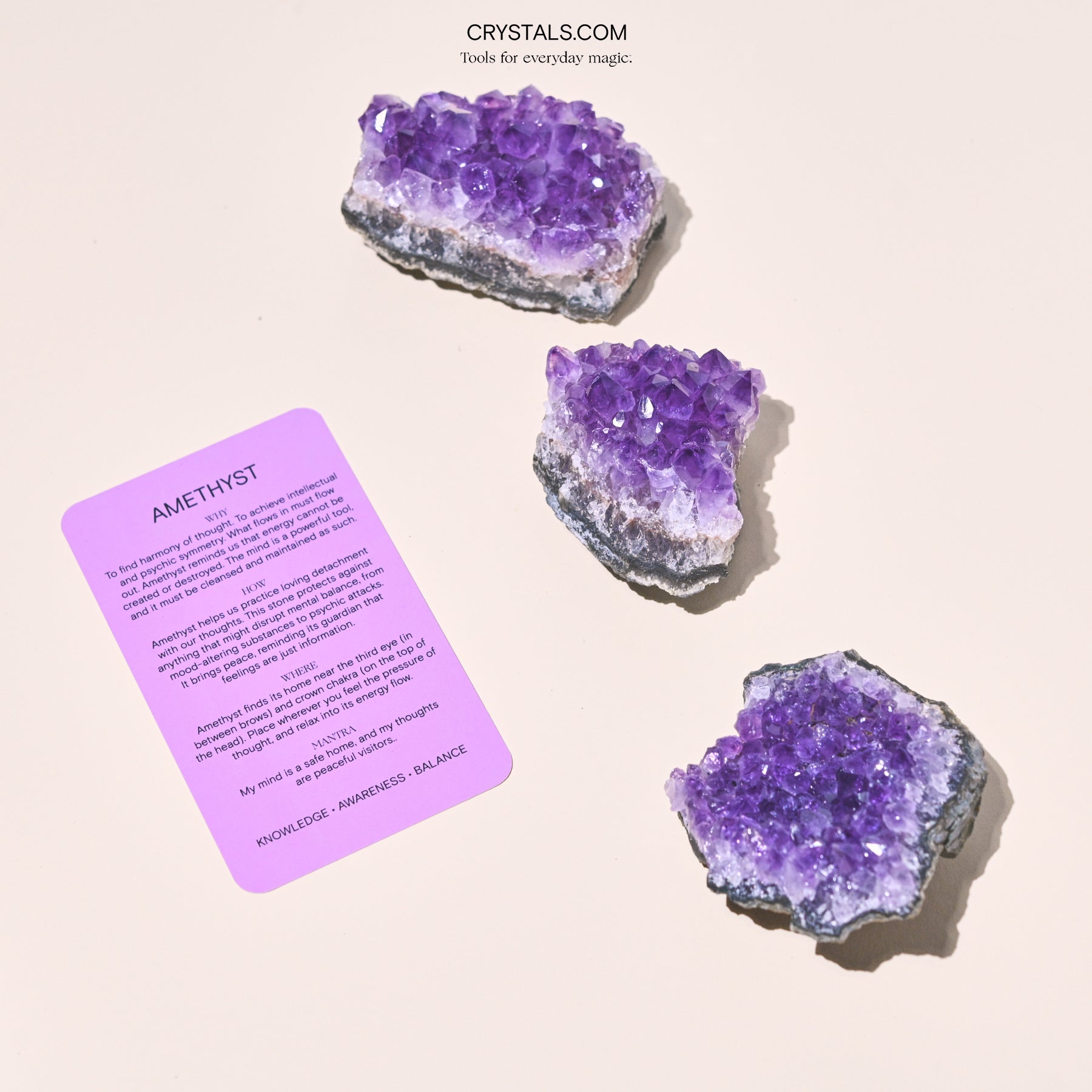 Brazilian Amethyst Cluster CRYSTALS.COM