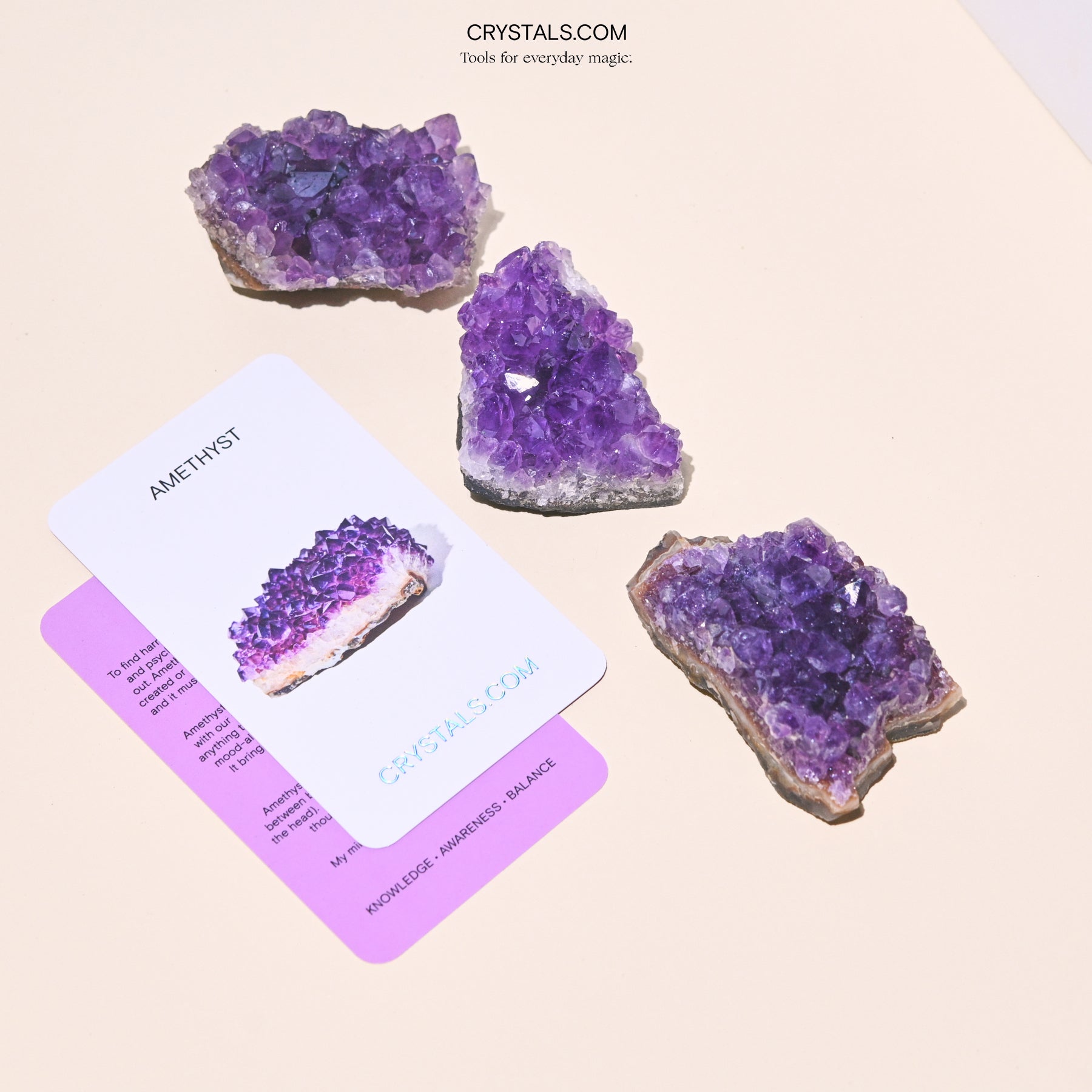 Brazilian Amethyst Cluster CRYSTALS.COM