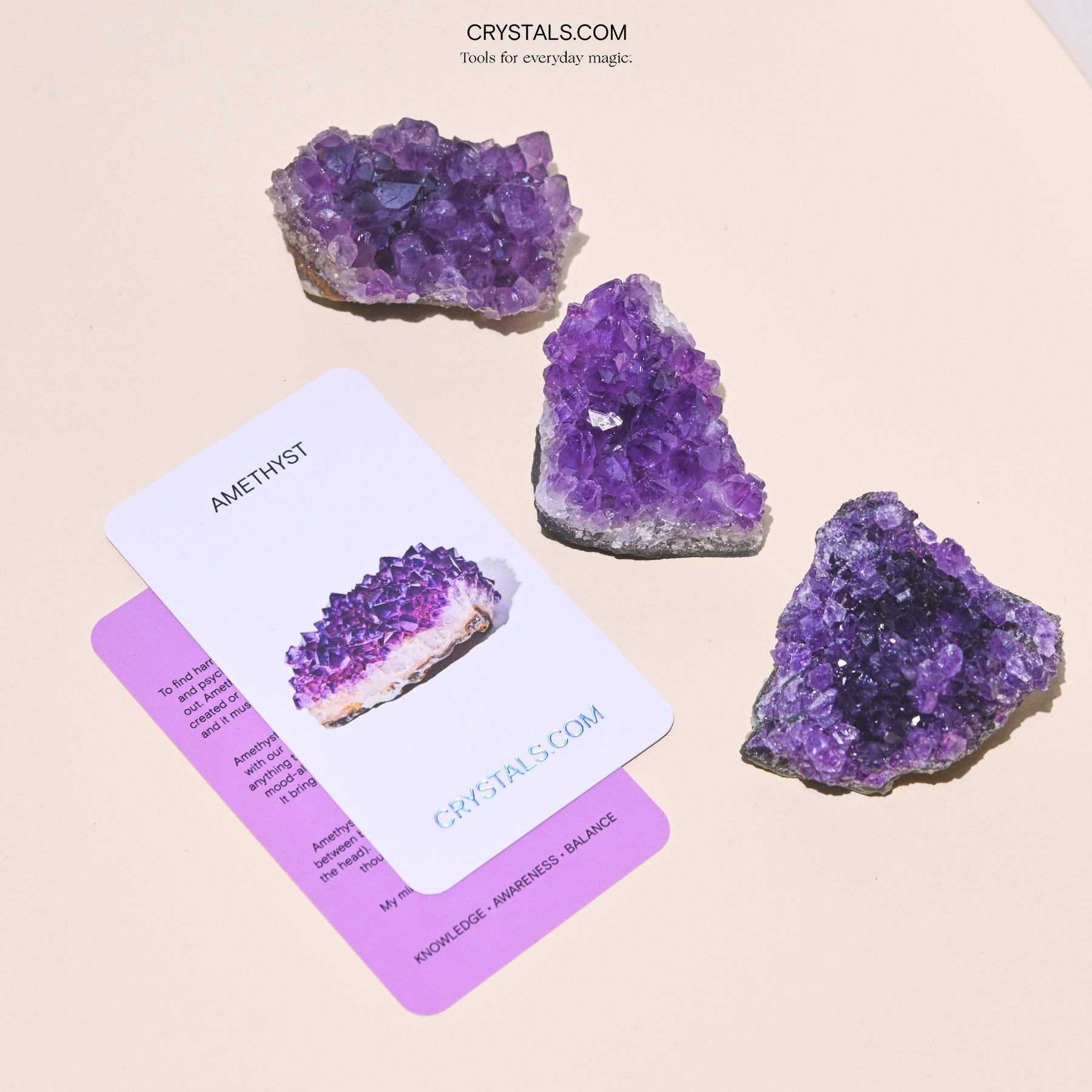 Brazilian Amethyst Cluster CRYSTALS.COM