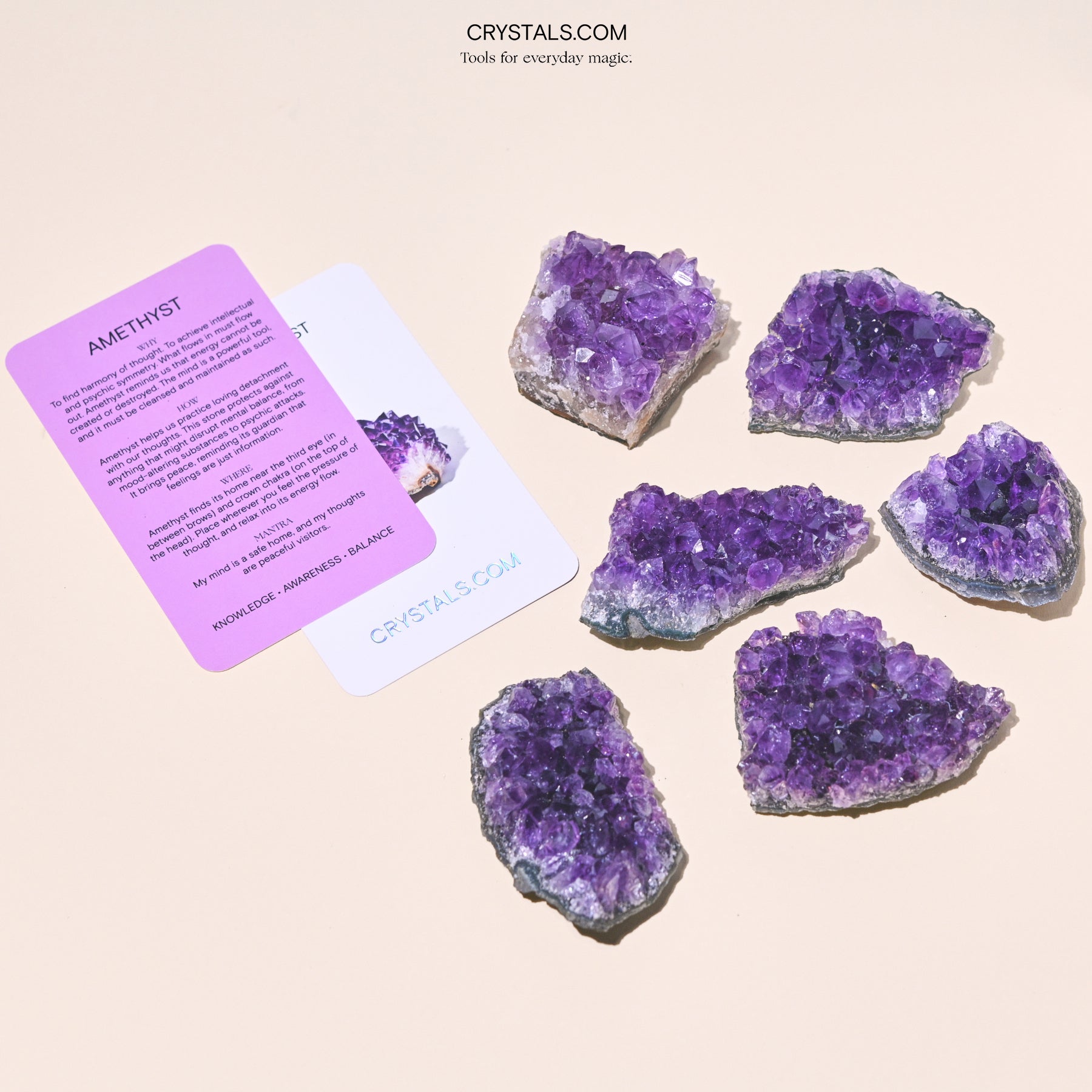 Brazilian Amethyst Cluster CRYSTALS.COM