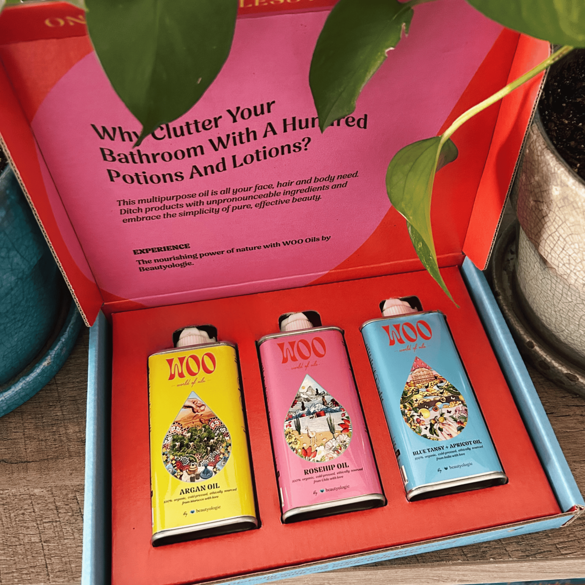 Bundle of 3 Oils, 100% Organic Beautyologie