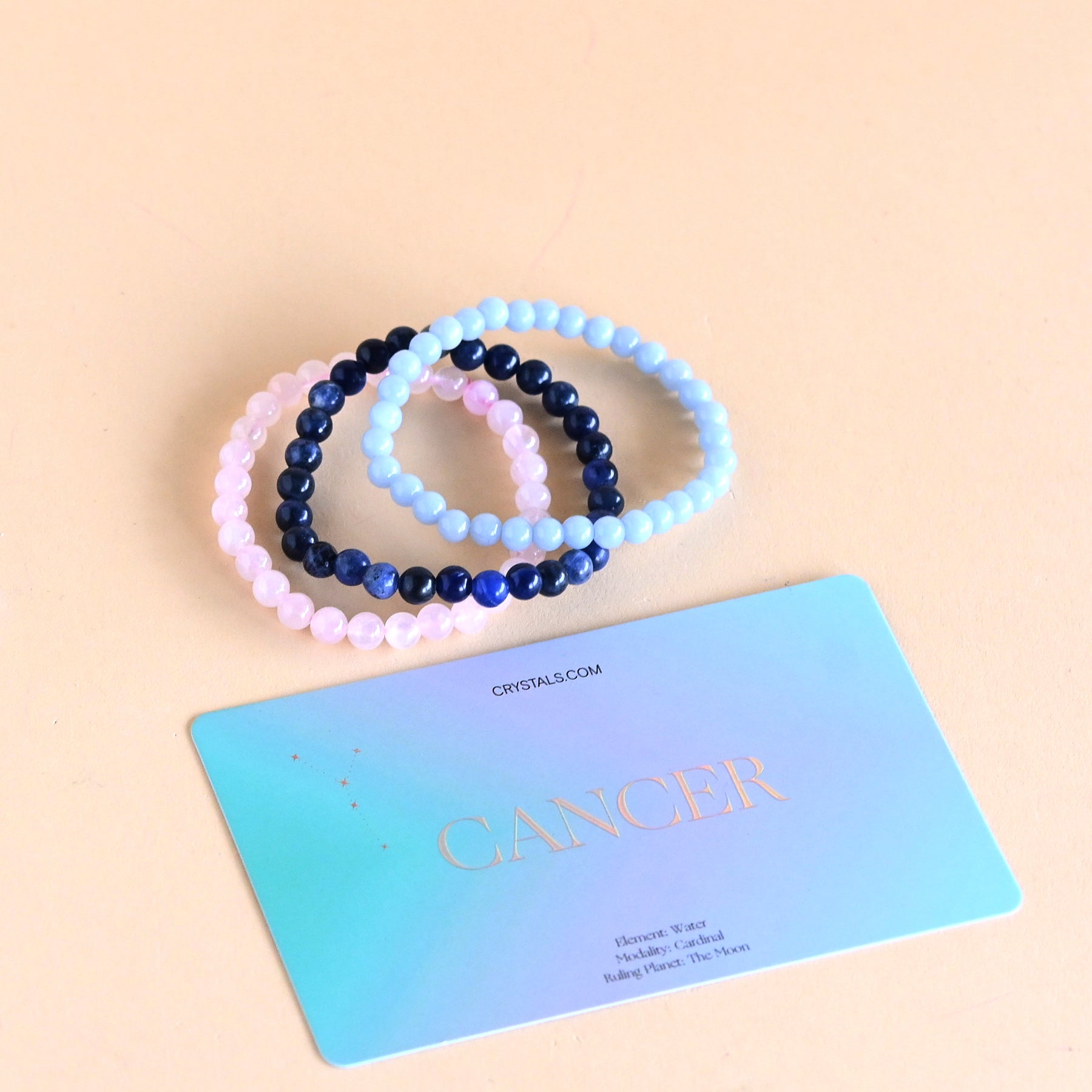 Cancer Bracelet Trio CRYSTALS.COM