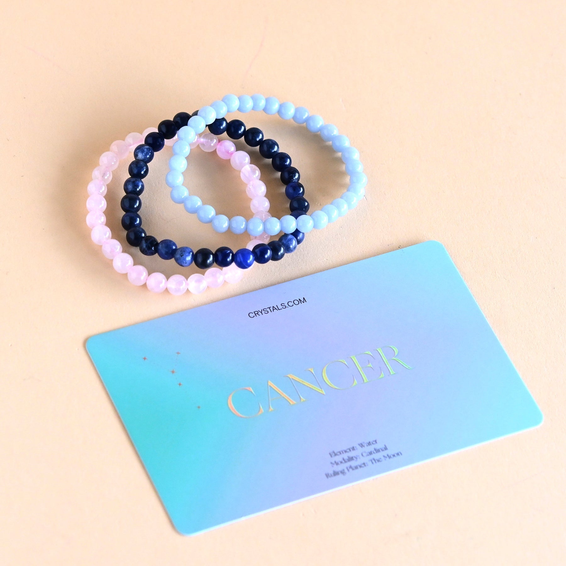 Cancer Bracelet Trio CRYSTALS.COM
