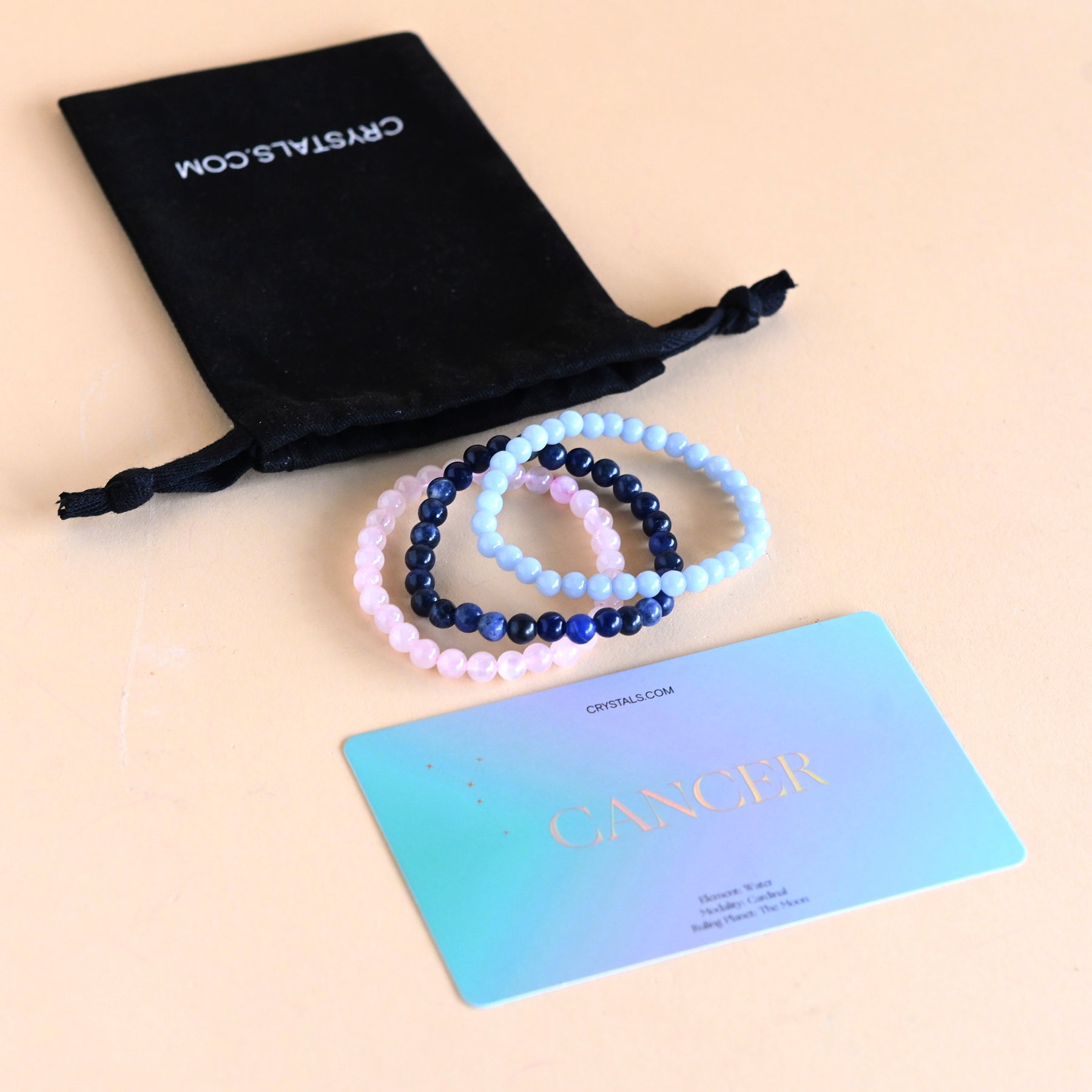 Cancer Bracelet Trio CRYSTALS.COM