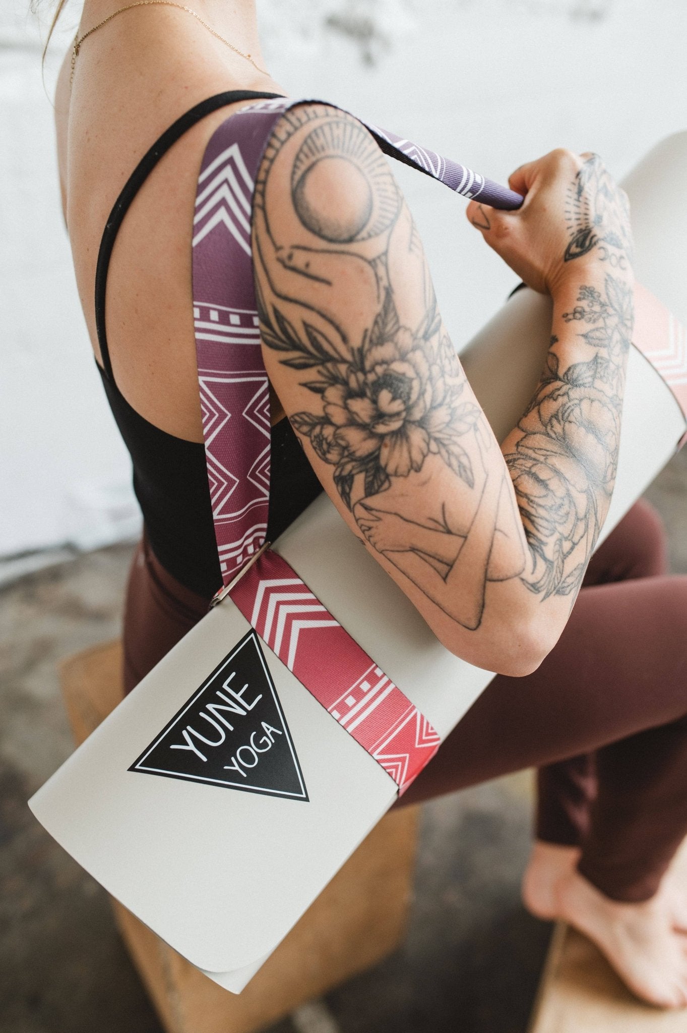 Cassady Yoga Strap – Pink Stretching Strap w/ Metal Buckles | Yune Yoga Yune Yoga