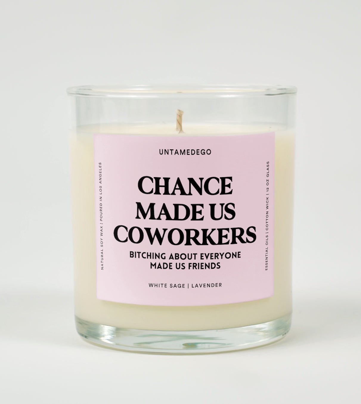 Chance Made Us Coworkers Glass Candle UntamedEgo LLC.