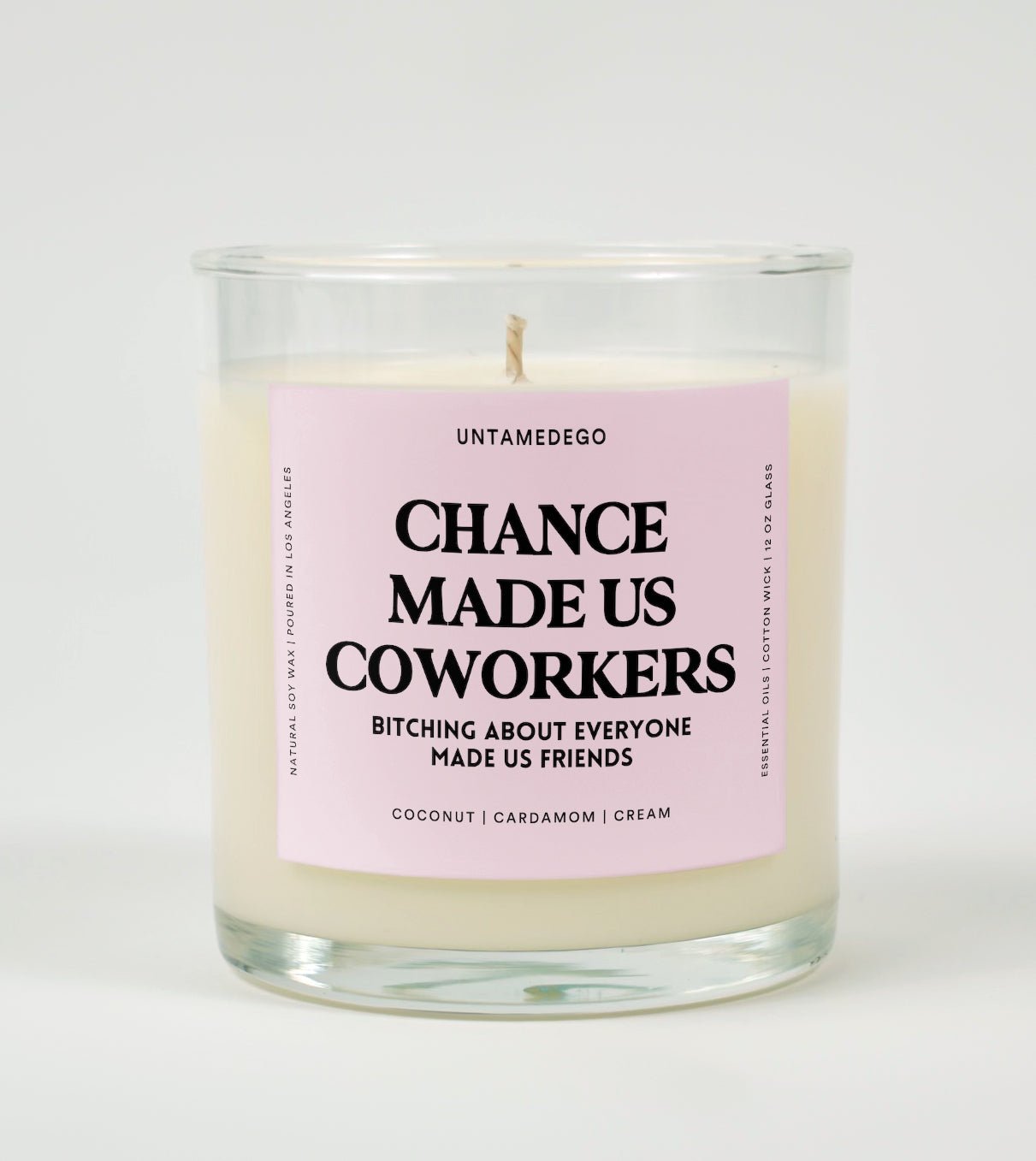Chance Made Us Coworkers Glass Candle UntamedEgo LLC.