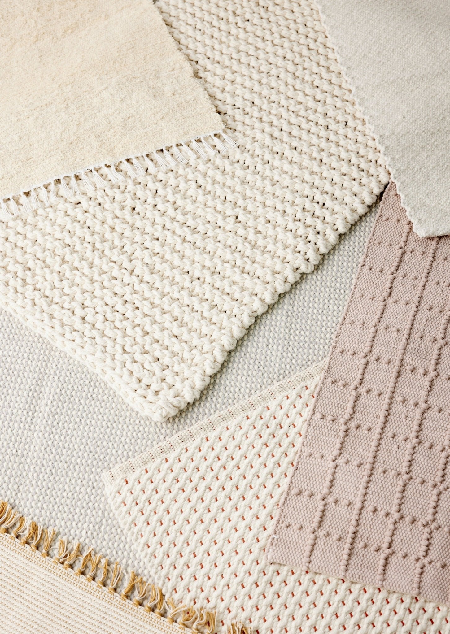 Chunky Ecru Hand - Loomed Mat Kanju Interiors