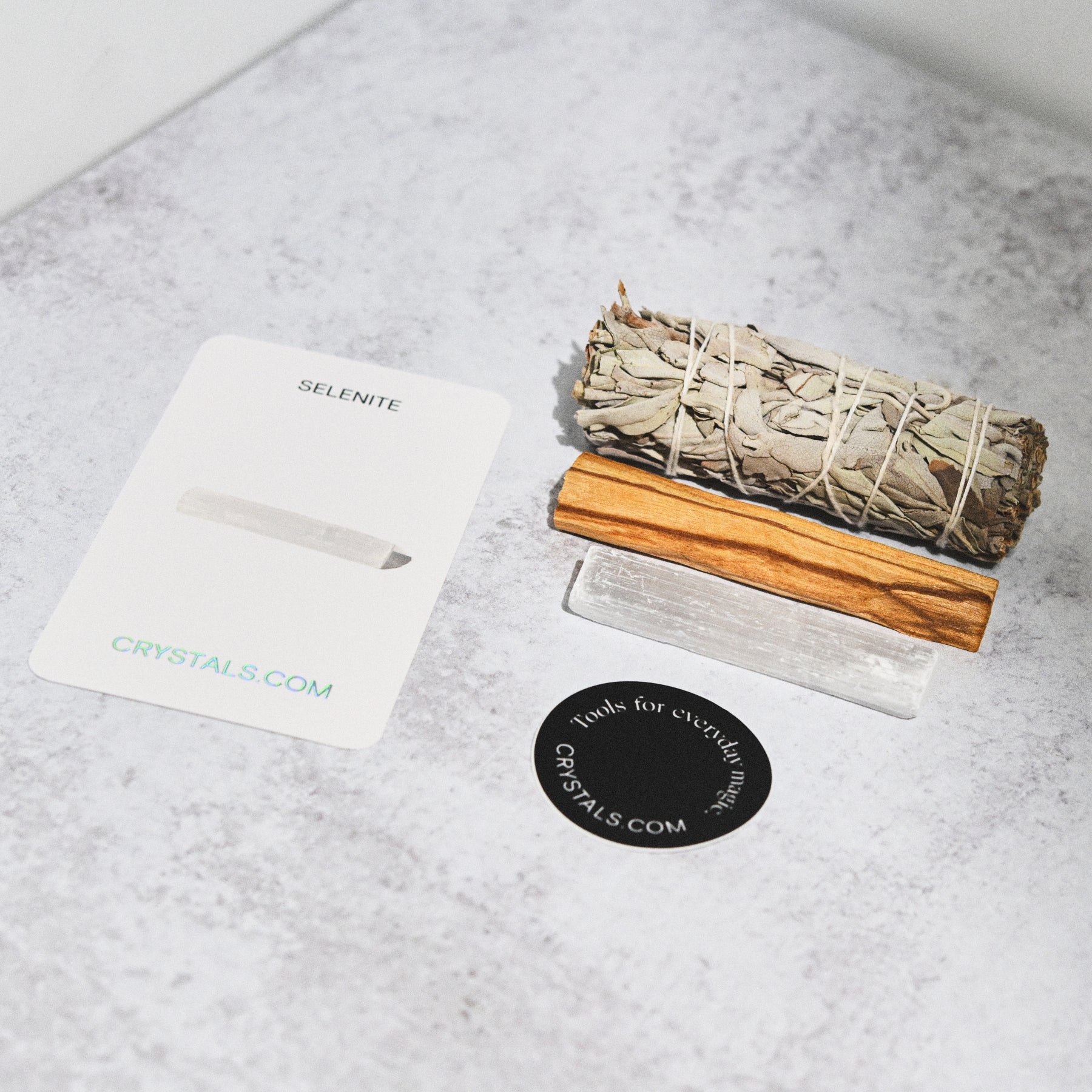 Cleansed Kit - Palo Santo / Sage / Selenite CRYSTALS.COM