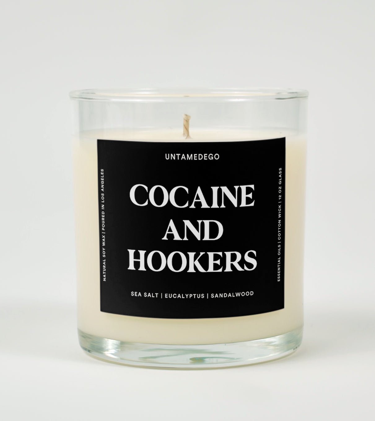 Cocaine And Hookers Glass Candle UntamedEgo LLC.