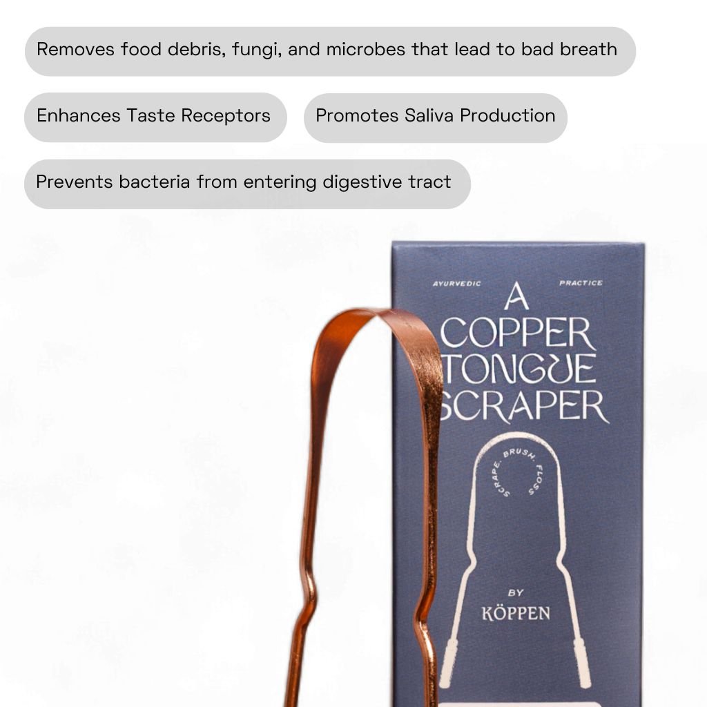 Complete Oral Care Essentials Set (Includes one FREE Tongue Scraper) KÖPPEN