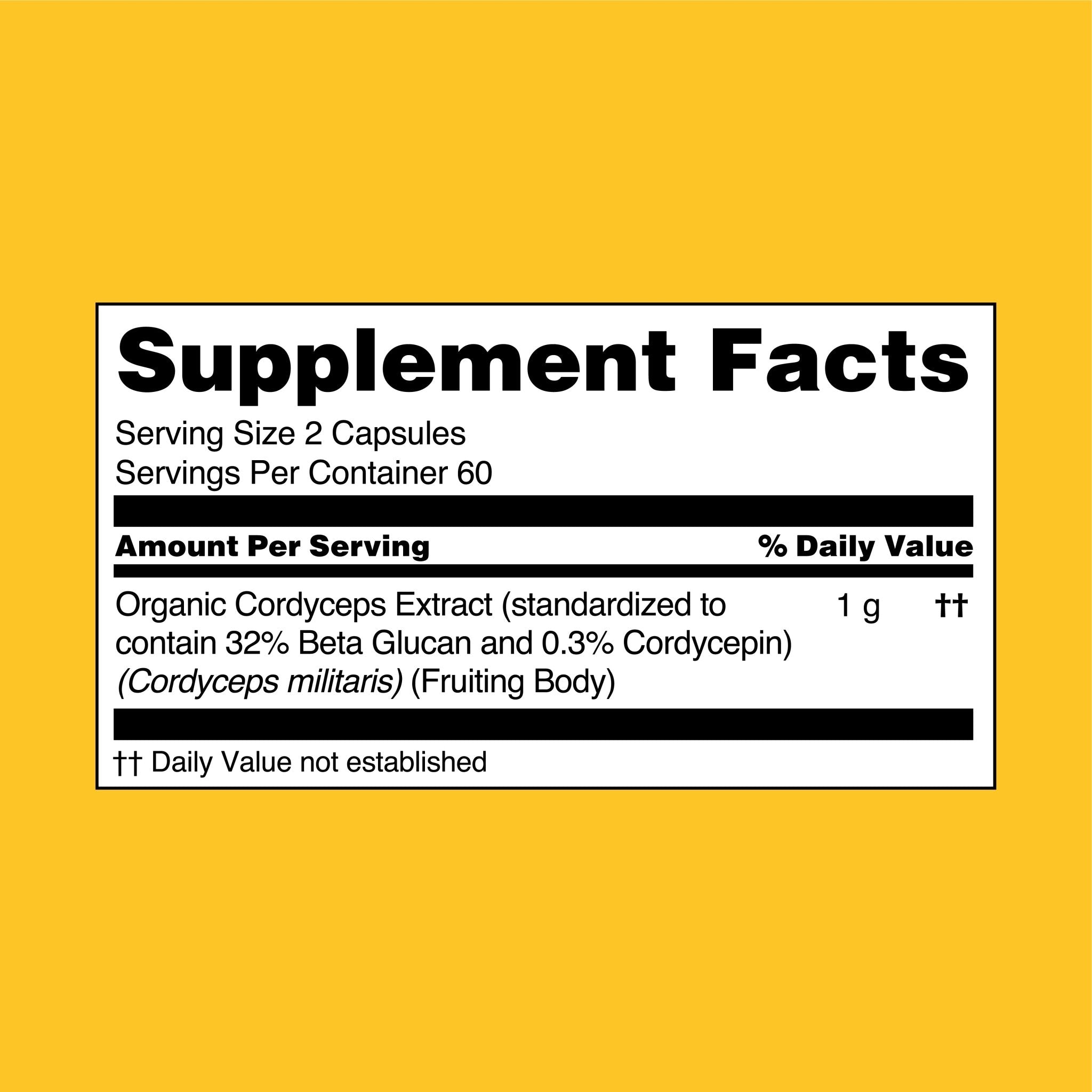 Cordyceps Mushroom Extract Capsules FreshCap Mushrooms