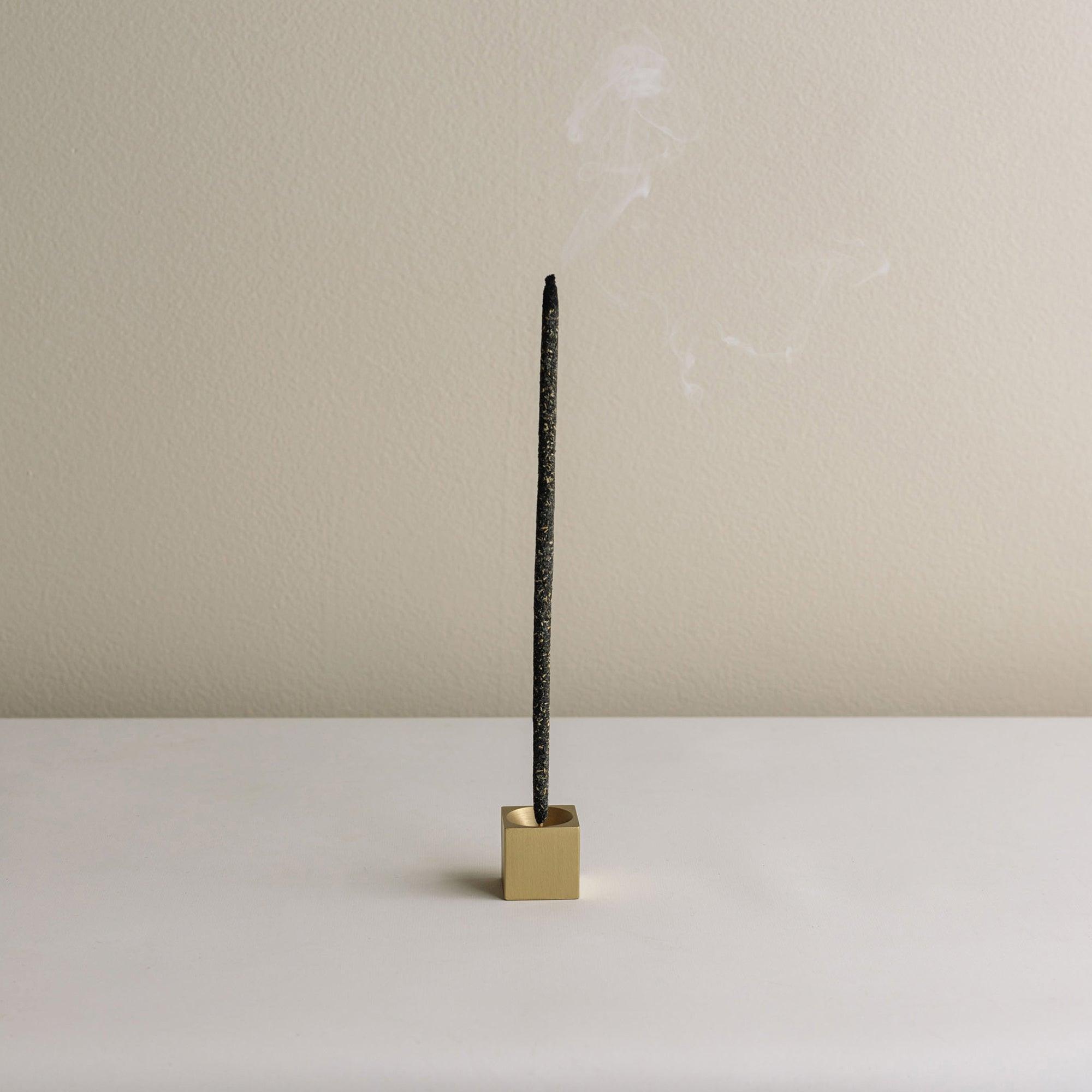 Cubic Brass Incense Holder CEDAR AND MYRRH